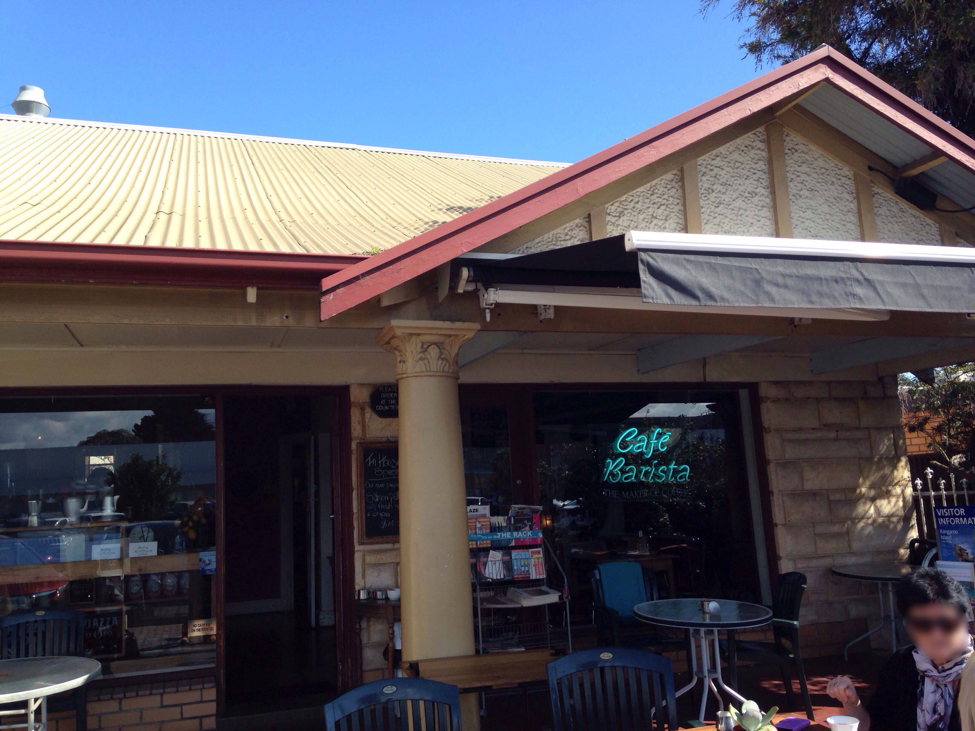 Menu of Cafe Barista, Glenelg, Adelaide