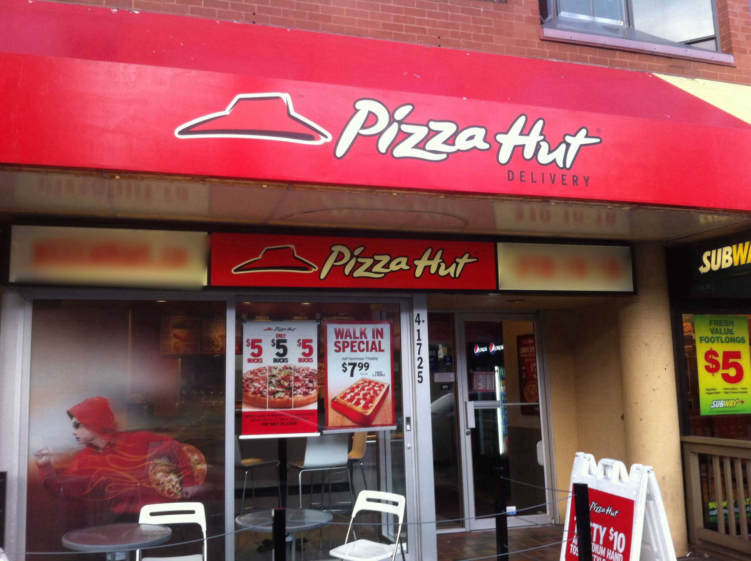 Pizza Hut Menu, Menu for Pizza Hut, West End, Vancouver