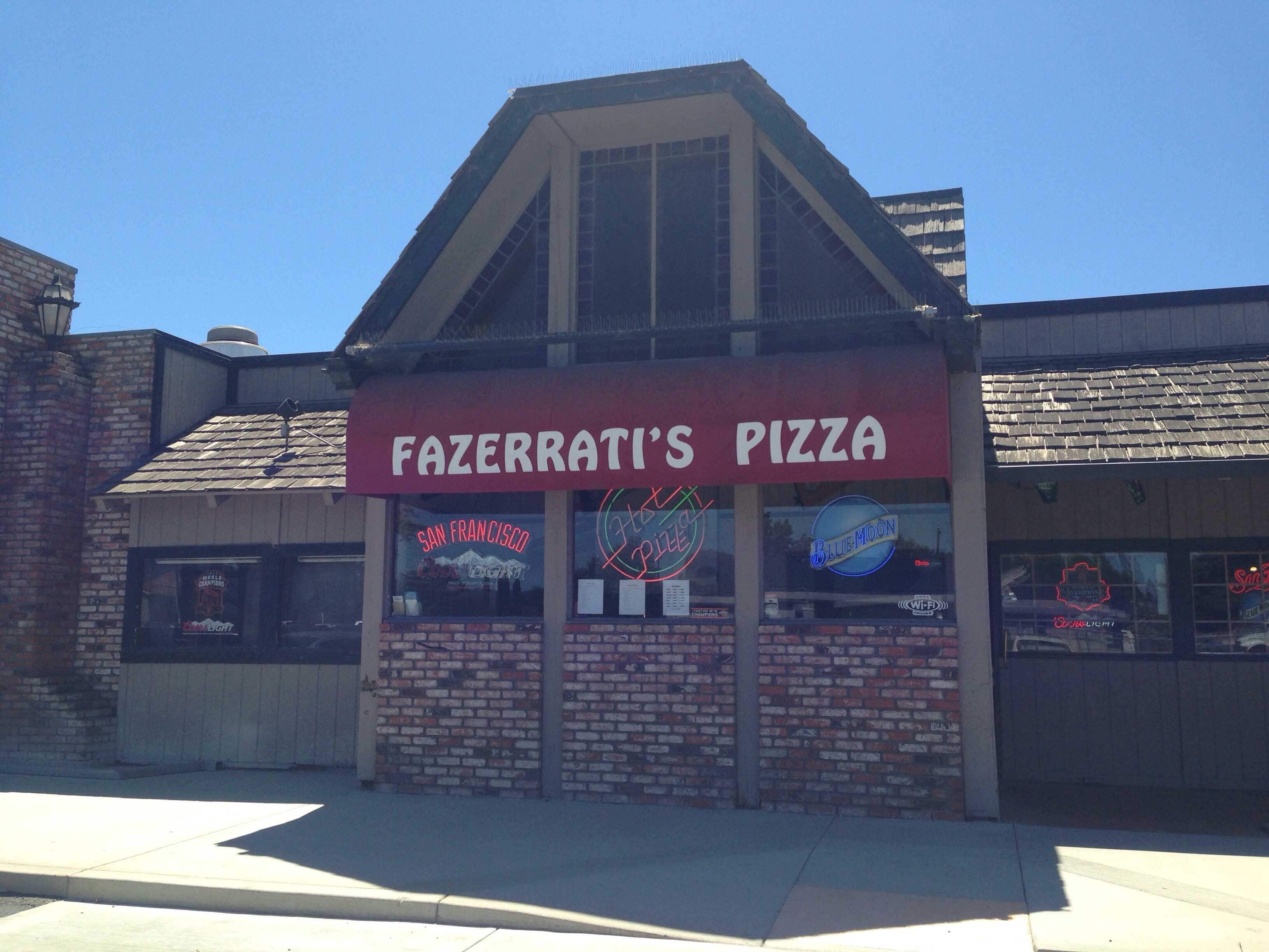 Menu of Fazerrati's Pizza, Napa, Napa