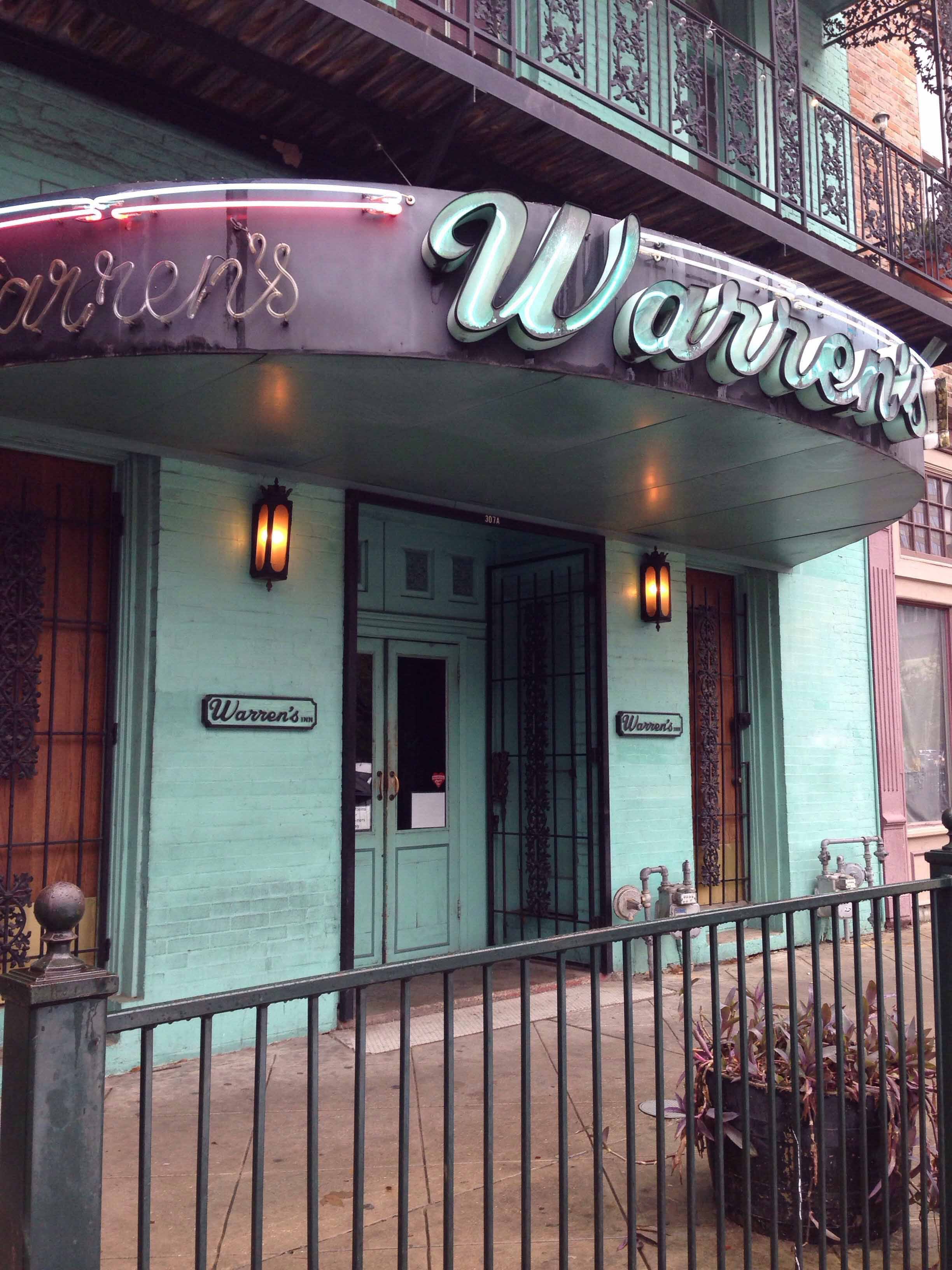 Menu of Warren’s Inn, Downtown, Houston