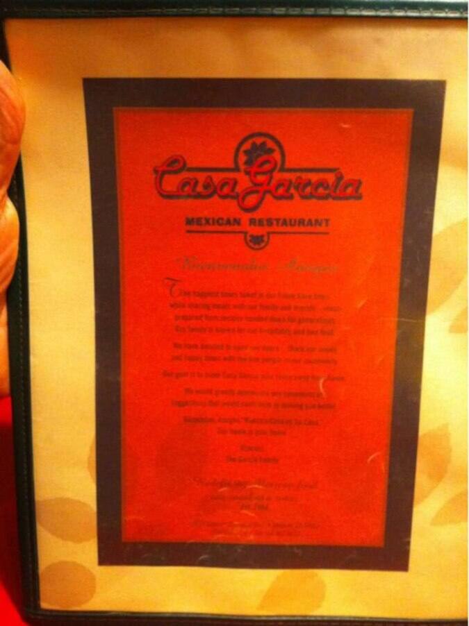 Casa Tequila Mexican Restaurant Menu Urbanspoon/Zomato