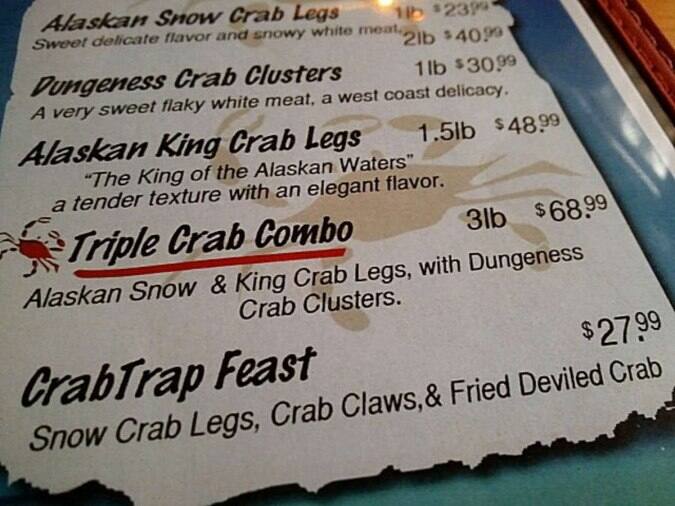 The Crab Trap Seafood & Oyster Bar at Perdido Key Menu Urbanspoon/Zomato