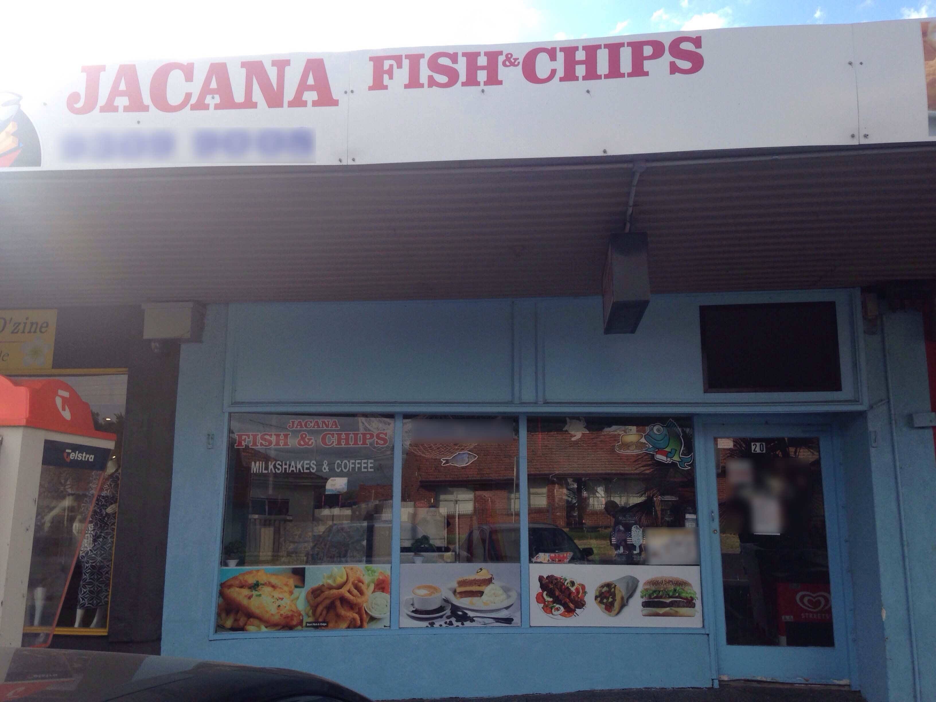 Jacana Fish and Chips Menu, Menu for Jacana Fish and Chips, Gladstone