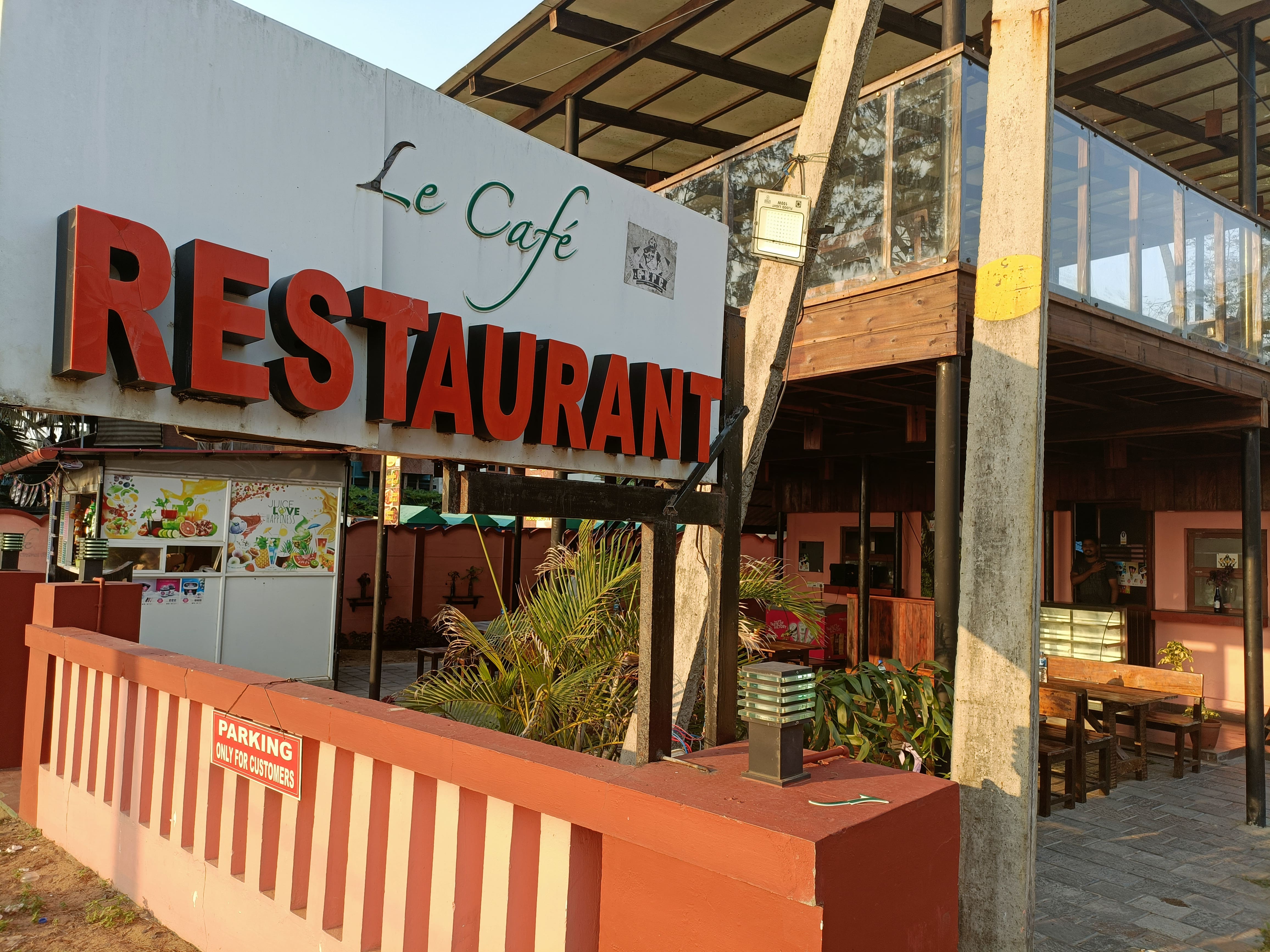 Menu of Le Cafe Beach Restaurant, Vypin, Kochi