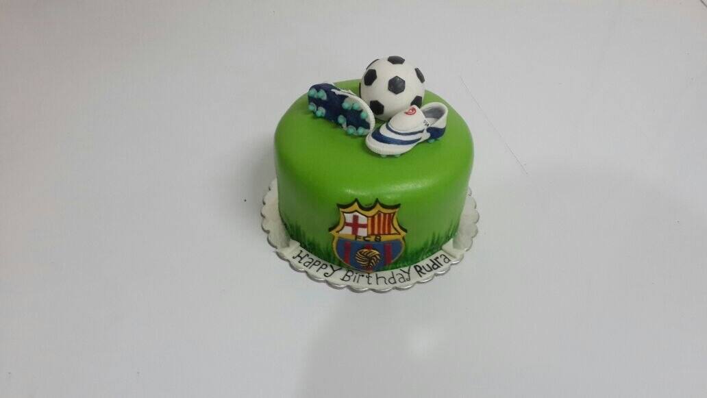Brazil football theme cake