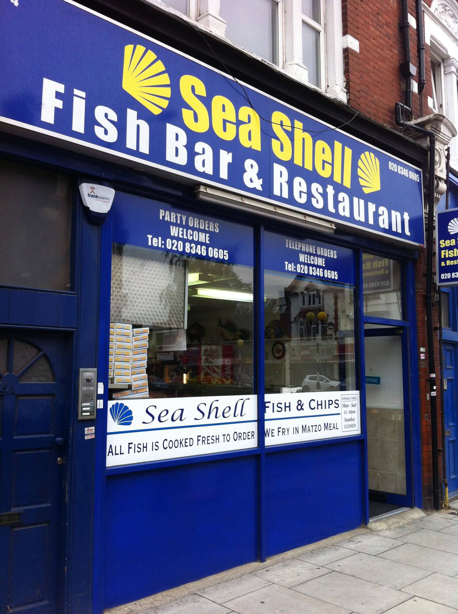Menu of Sea Shell, Finchley, London