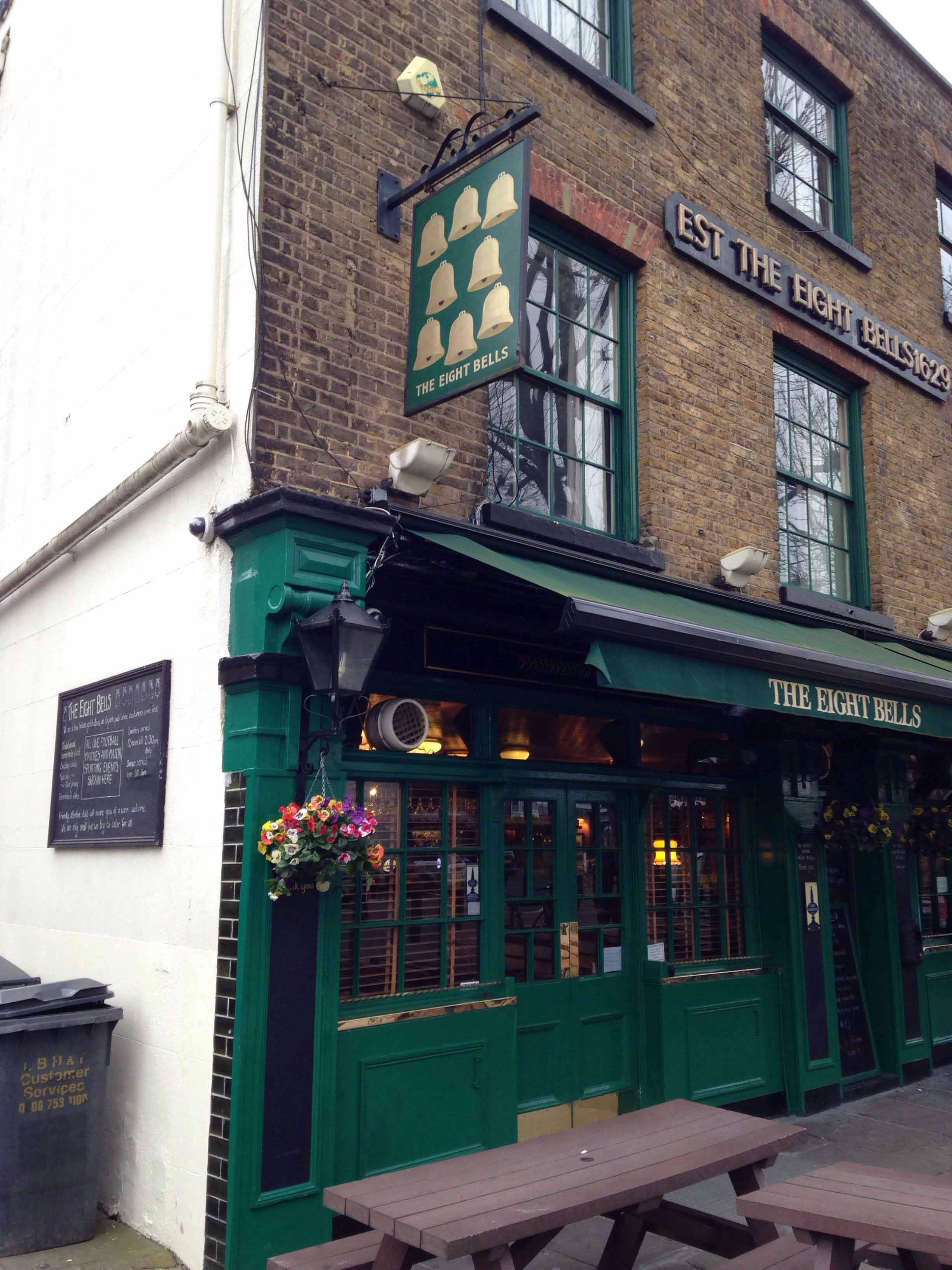 Menu of The Eight Bells, High Street, Fulham, London