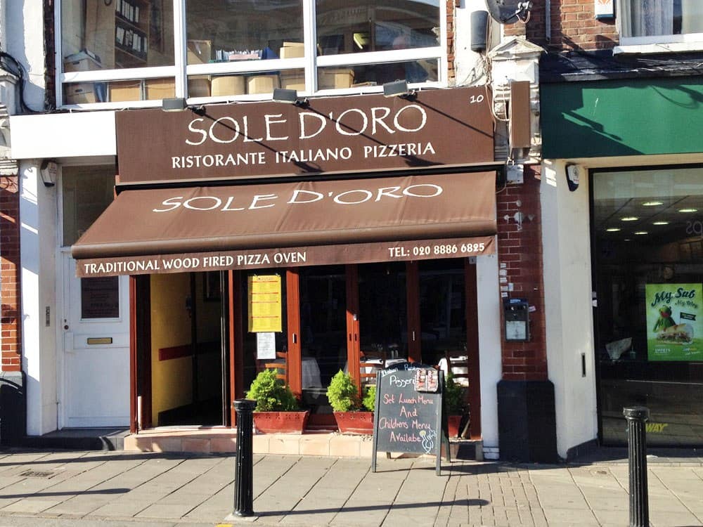 Sole D Oro Menu Menu For Sole D Oro Palmers Green London