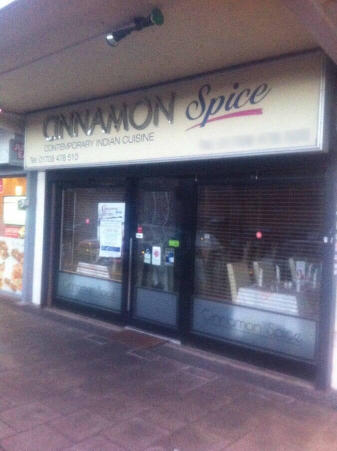 Cinnamon Spice Menu, Menu for Cinnamon Spice, Hornchurch, London