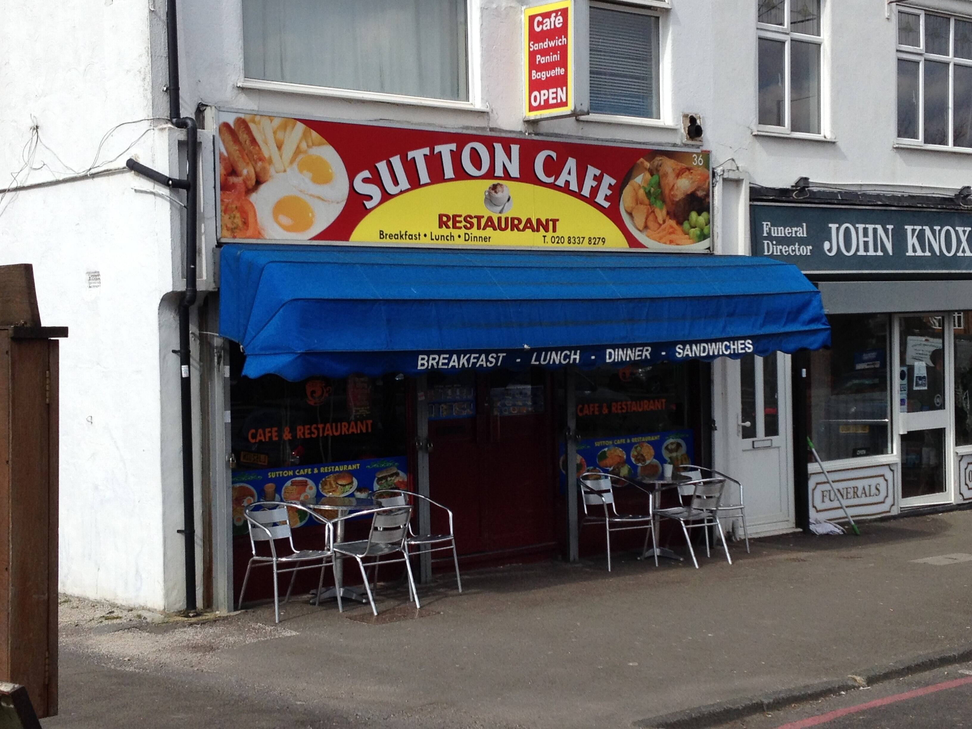 Menu of Sutton Cafe and Restaurant, Sutton, London