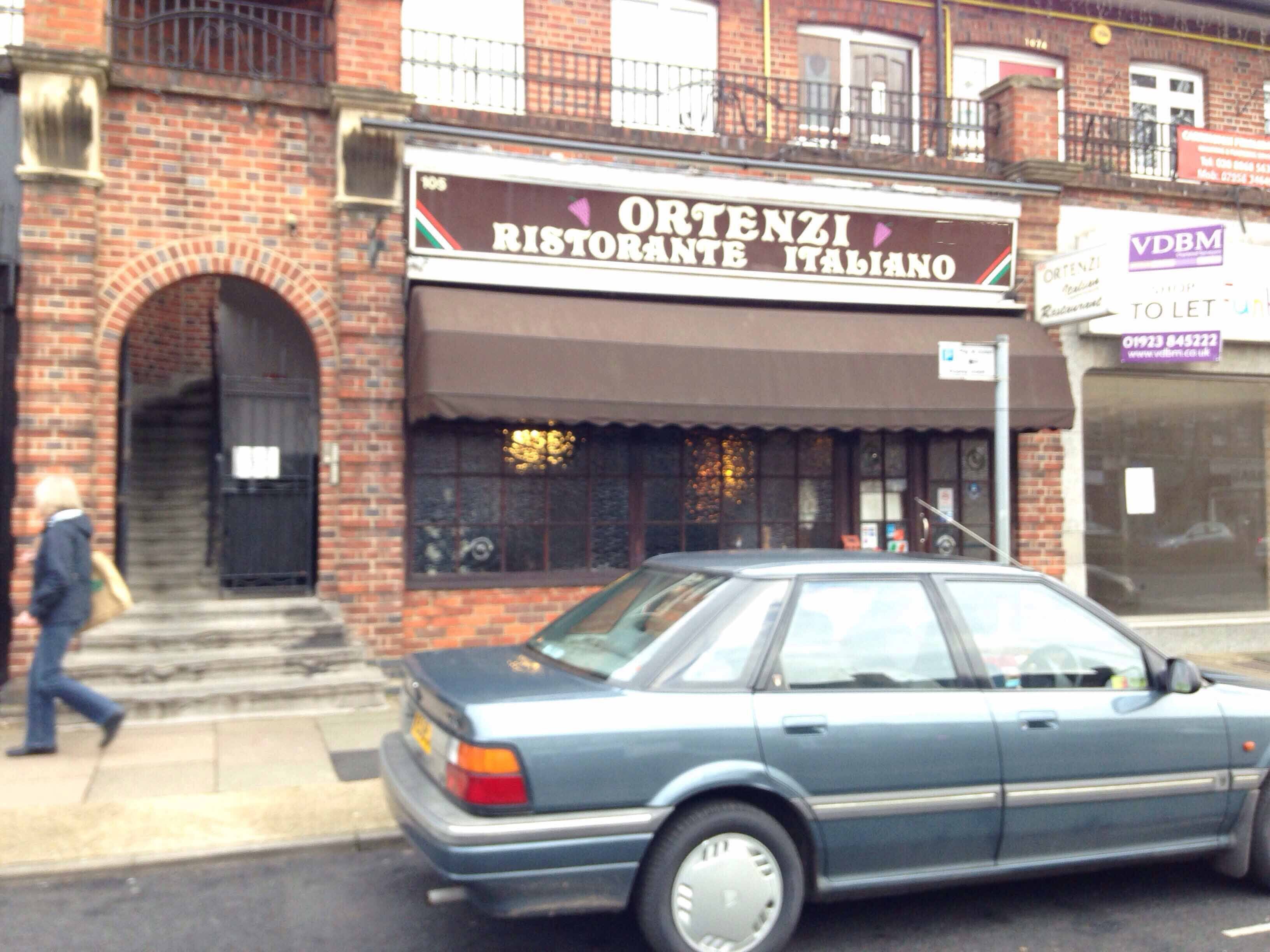 Ortenzi Menu, Menu for Ortenzi, Ruislip, London