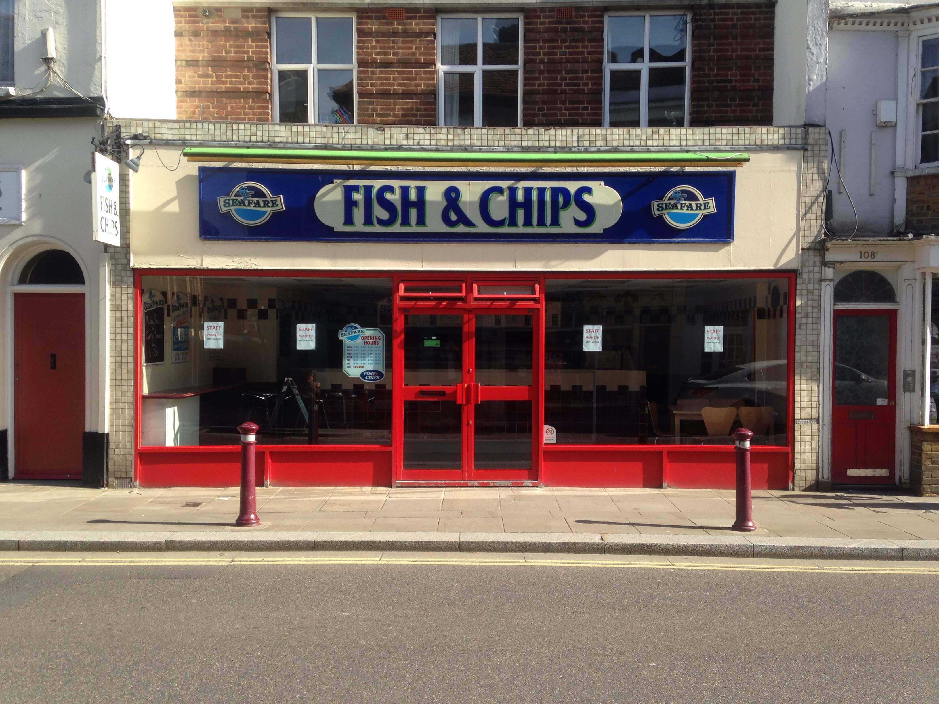 Menu of Seafare Fish and Chips, Chertsey, London