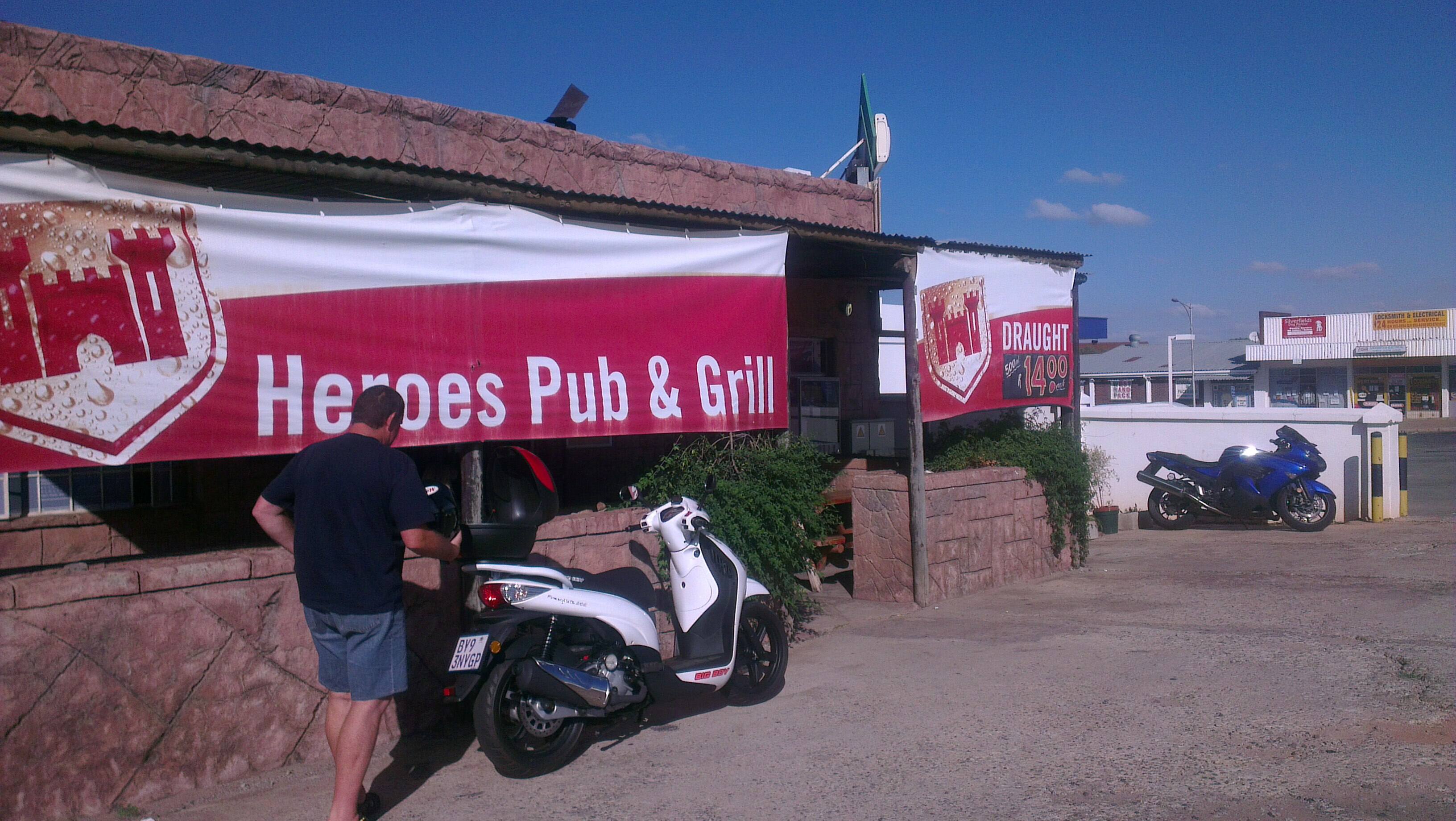 Menu of Heroes Pub & Grill, Krugersdorp, West Rand