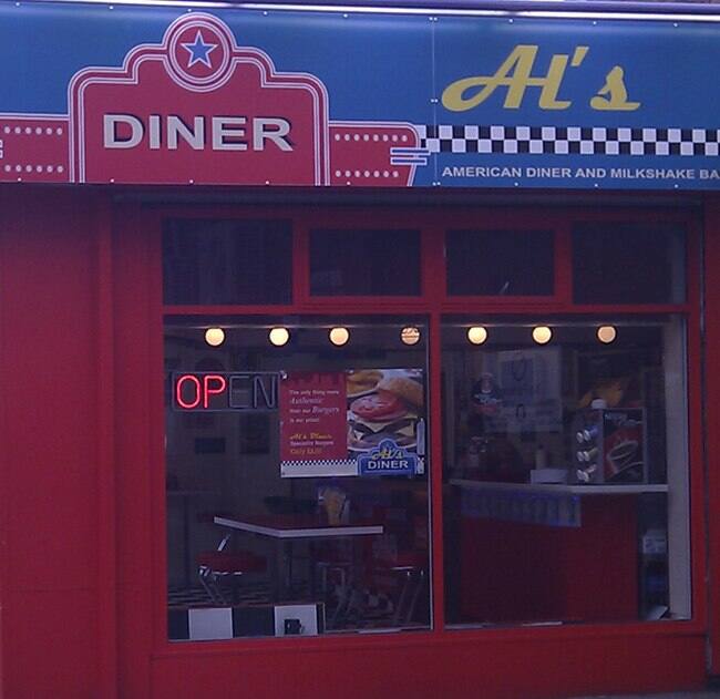 Al's Diner Menu, Menu for Al's Diner, King's Heath, Birmingham