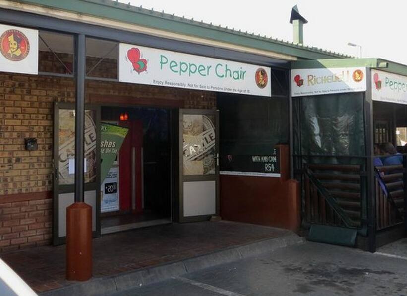 Menu of Pepper Chair, Die Hoewes, Pretoria