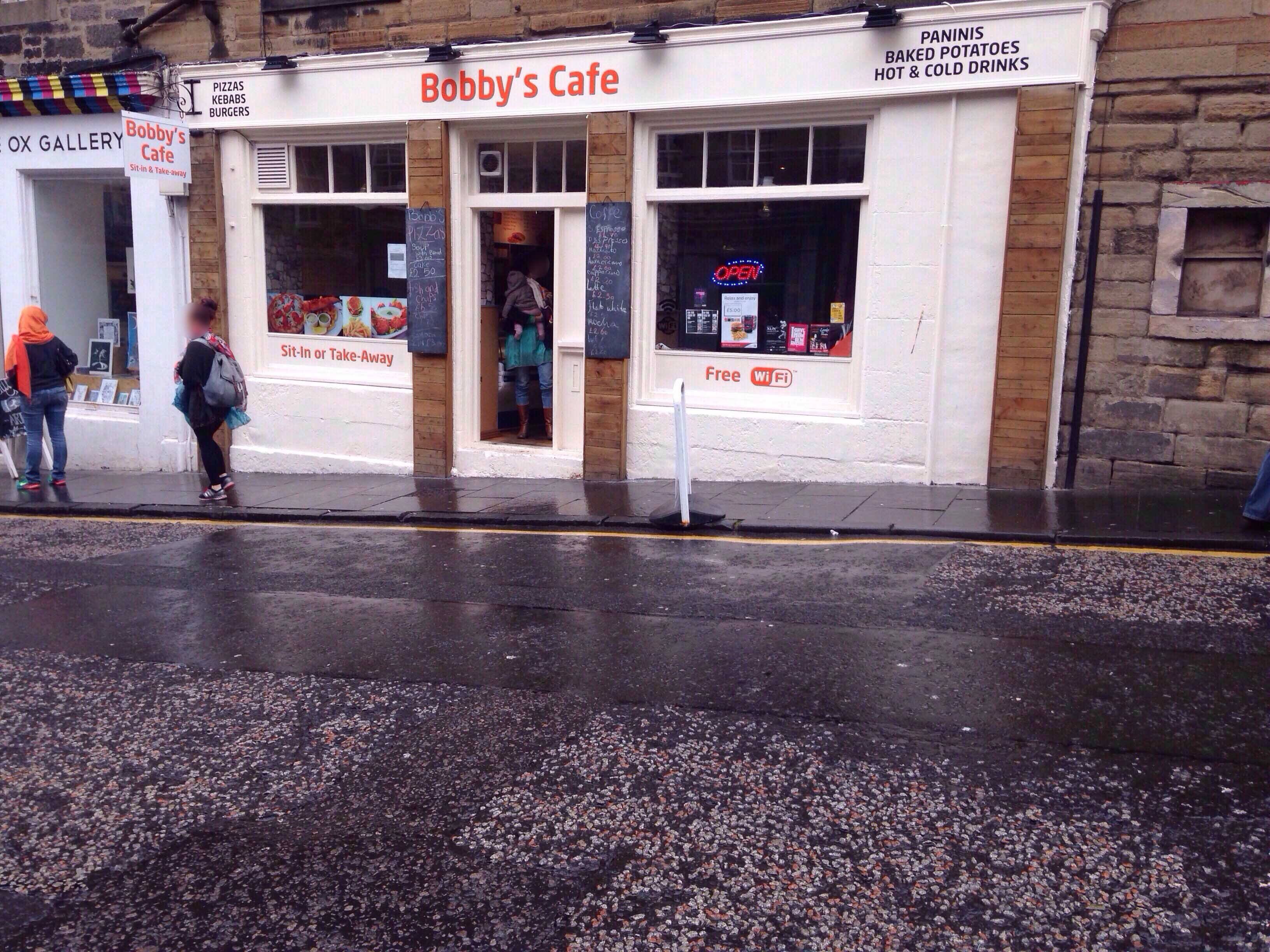 Bobby's Cafe Menu, Menu for Bobby's Cafe, Old Town, Edinburgh