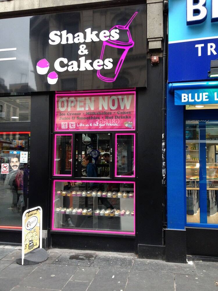 Shakes & Cakes Menu, Menu for Shakes & Cakes, City Centre, Glasgow