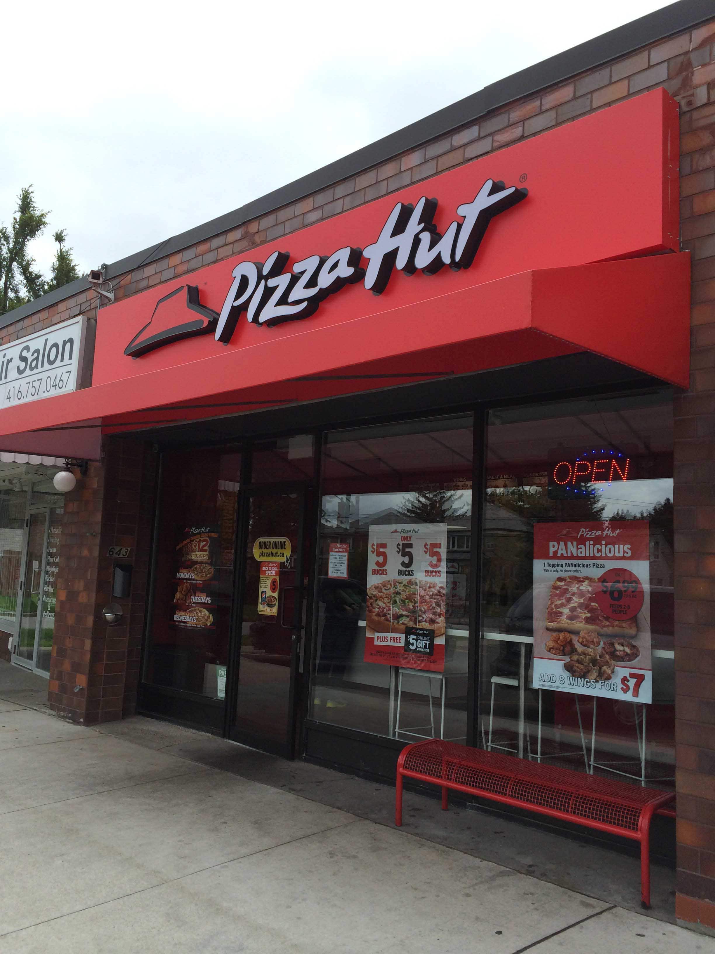 Menu of Pizza Hut, Scarborough, Toronto