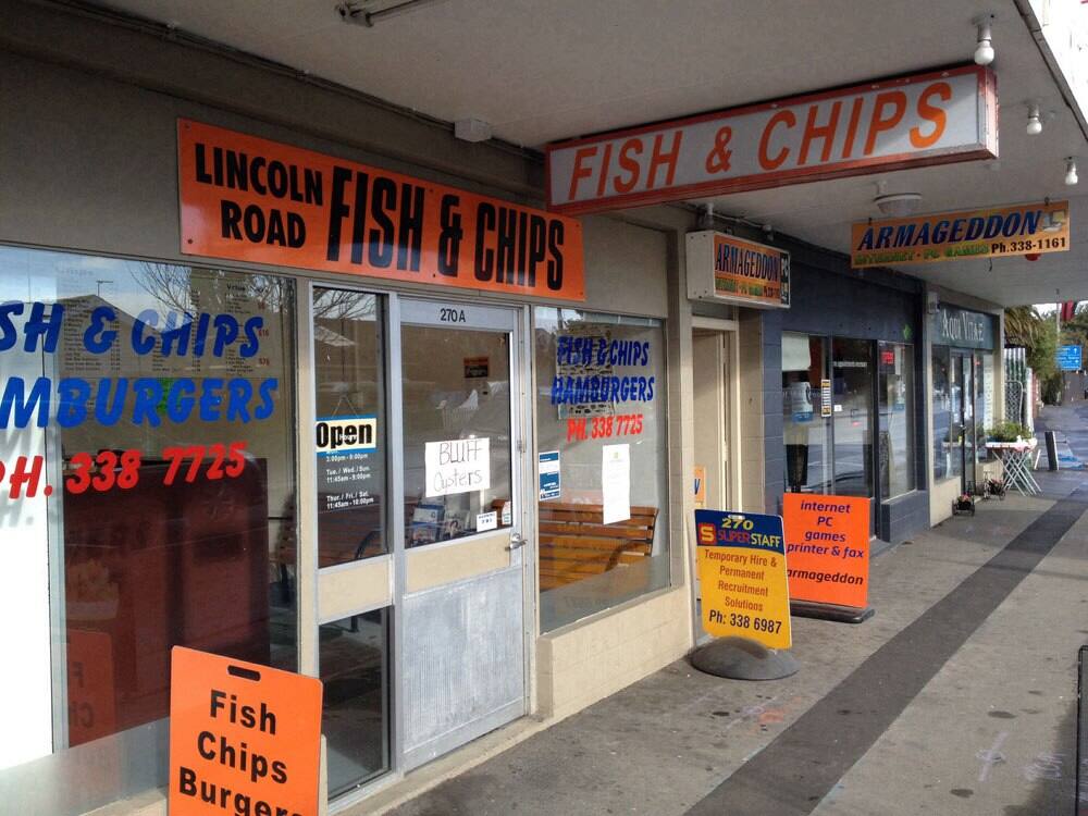 Menu of Lincoln Road Fish And Chips, Addington, Christchurch