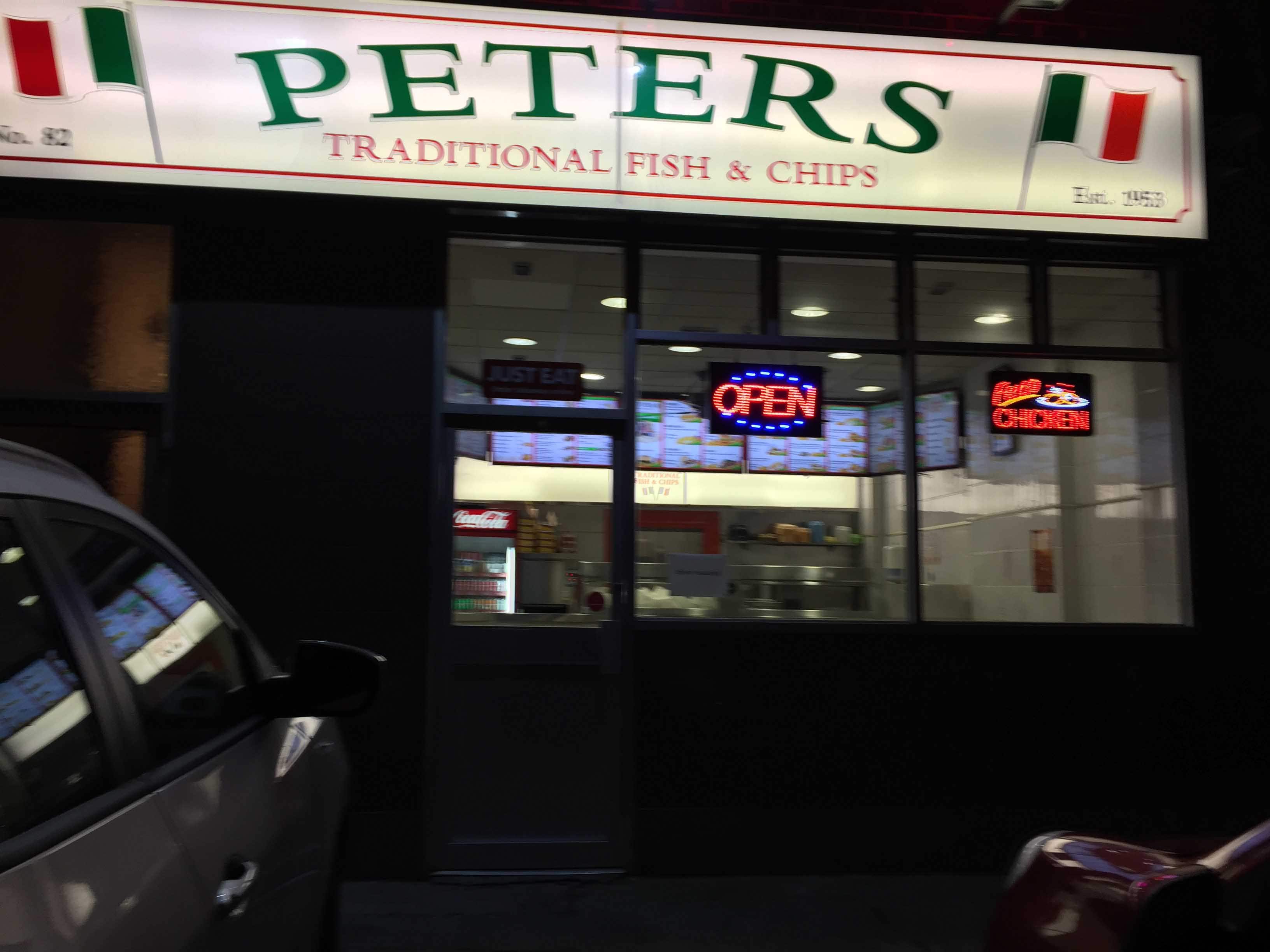 Menu of Peter's Takeaway, Drumcondra, Dublin