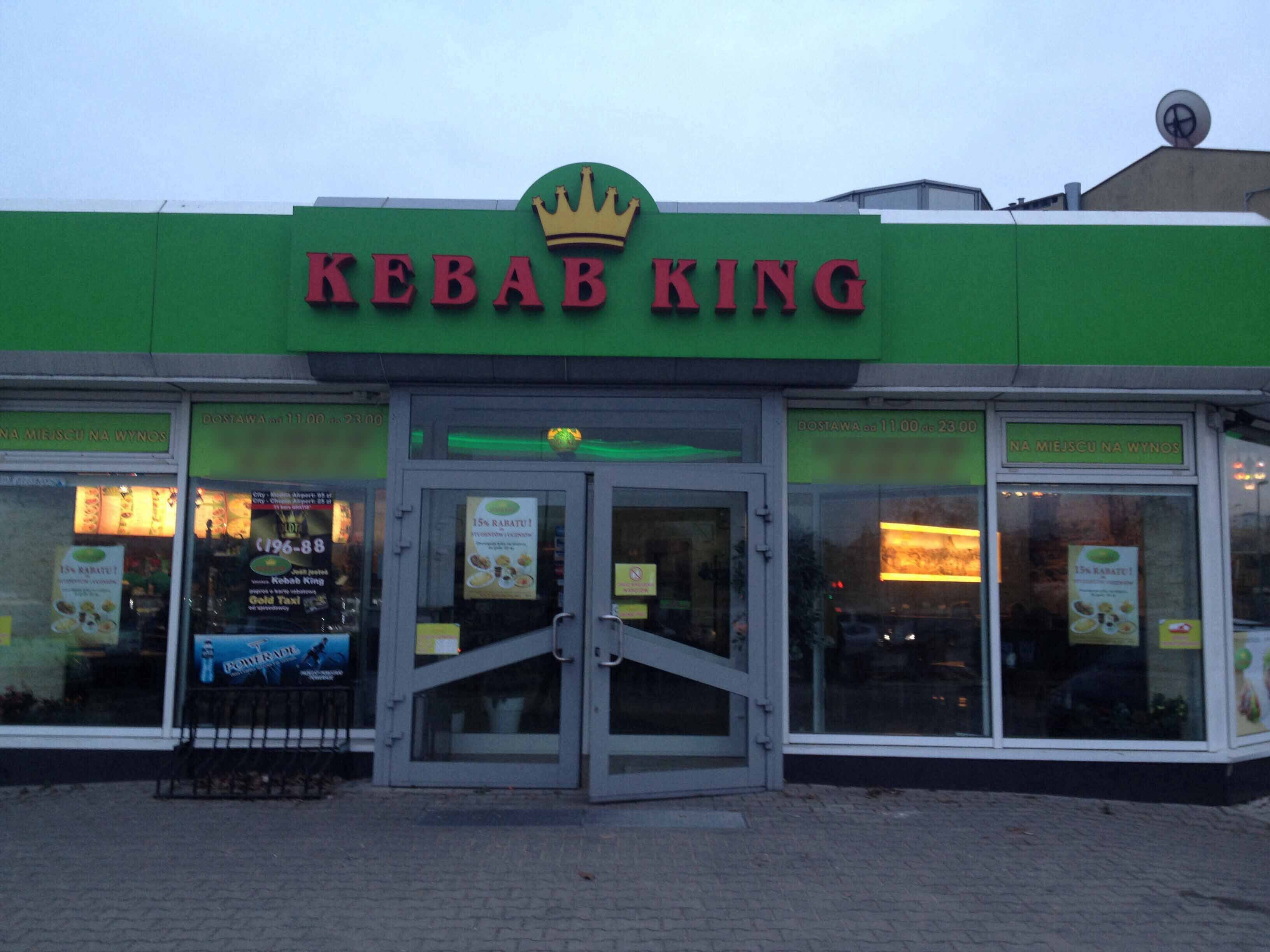 Kebab King menu, Menu restauracji Kebab King, Bemowo, Warszawa