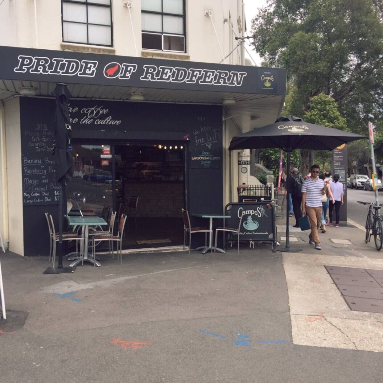 Menu of Pride Of Redfern, Redfern, Sydney