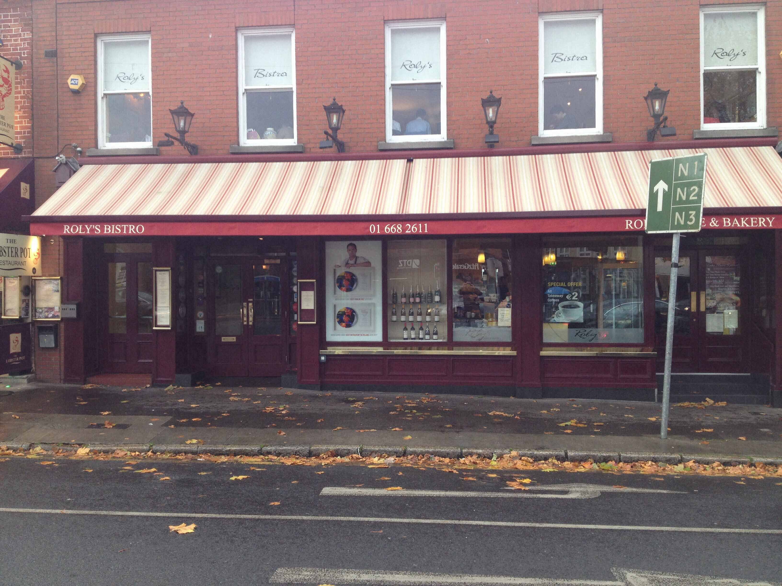 Roly's Bistro Menu, Menu for Roly's Bistro, Ballsbridge, Dublin