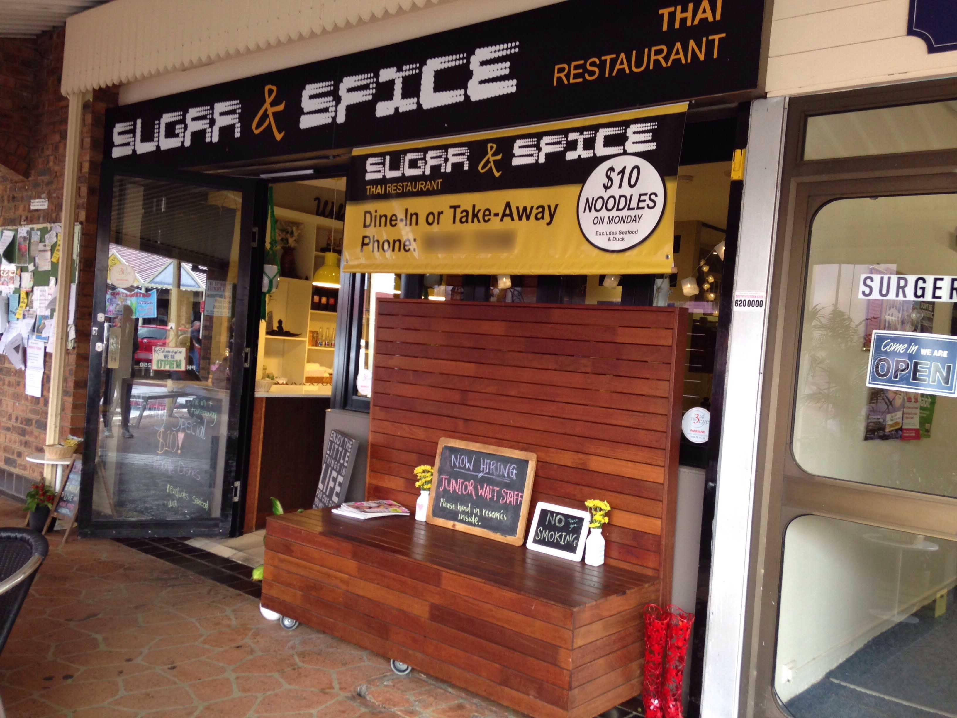 Sugar & Spice Menu, Menu for Sugar & Spice, Moorebank, Sydney