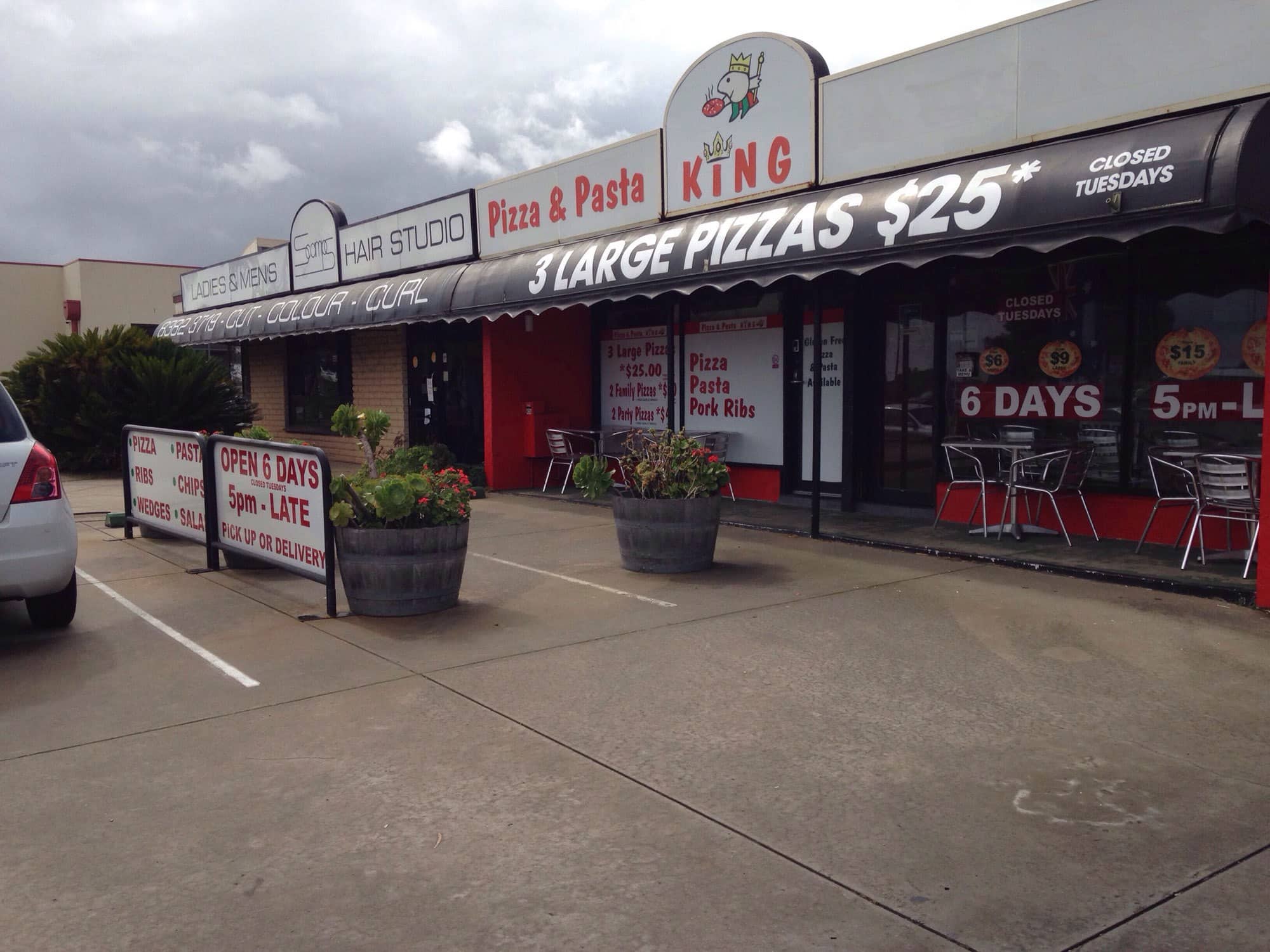 Menu of Pizza & Pasta King, Morphett Vale, Adelaide