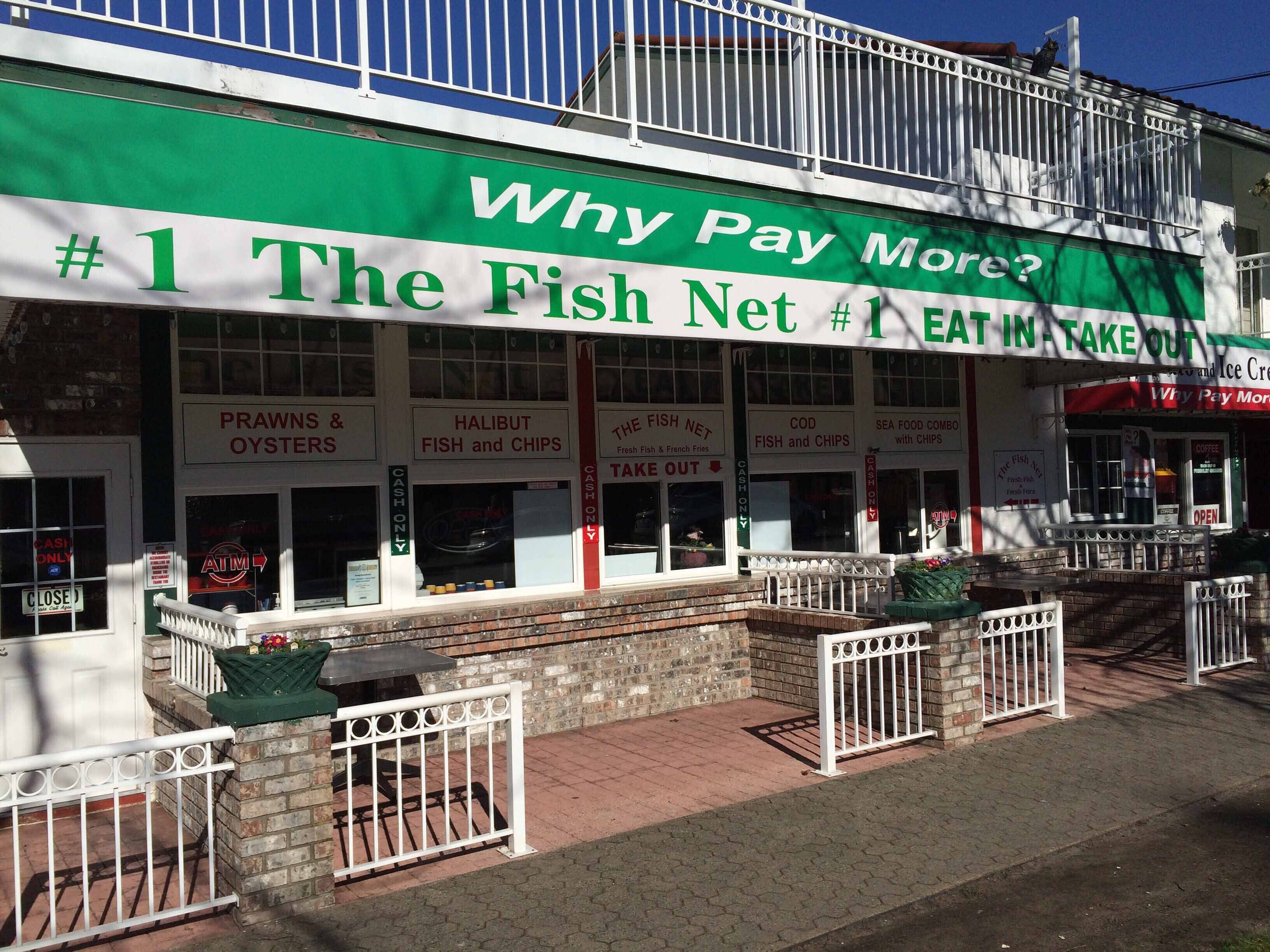 Menu of The Fish Net Seafood Restaurant, South Surrey, Surrey