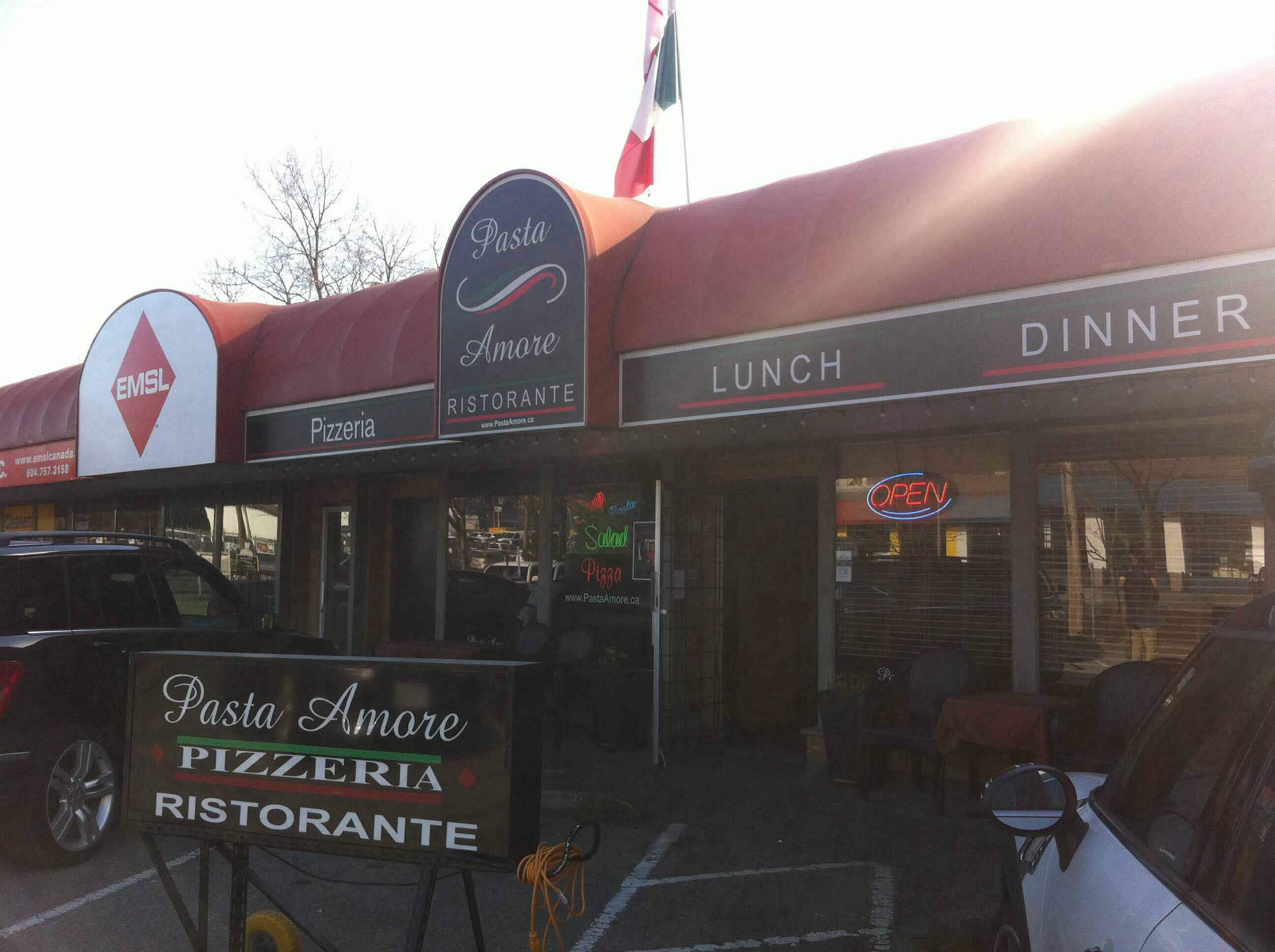 Pasta Amore Pizzeria Ristorante Menu