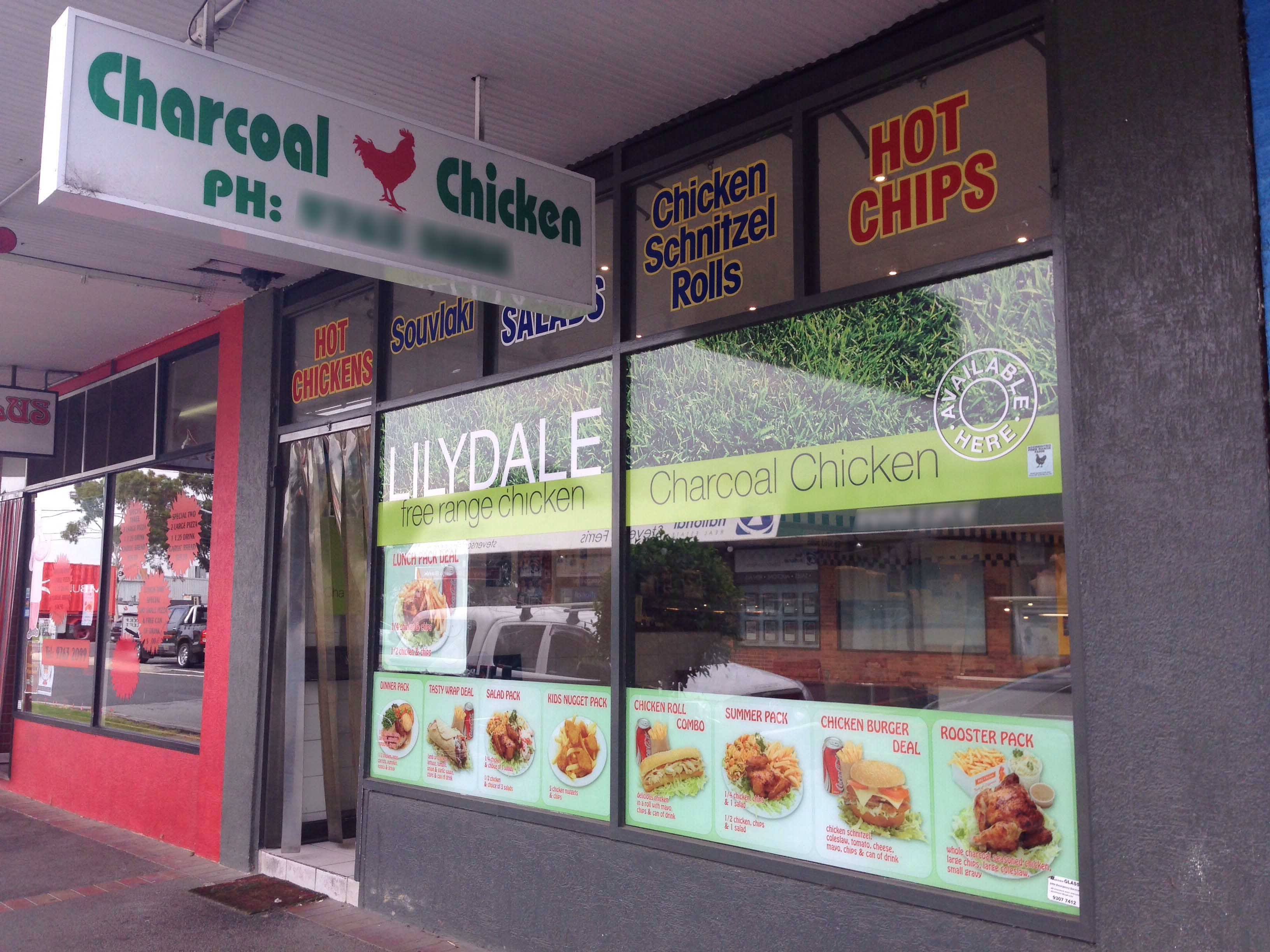 Menu of Scoresby Charcoal Chicken, Scoresby, Melbourne