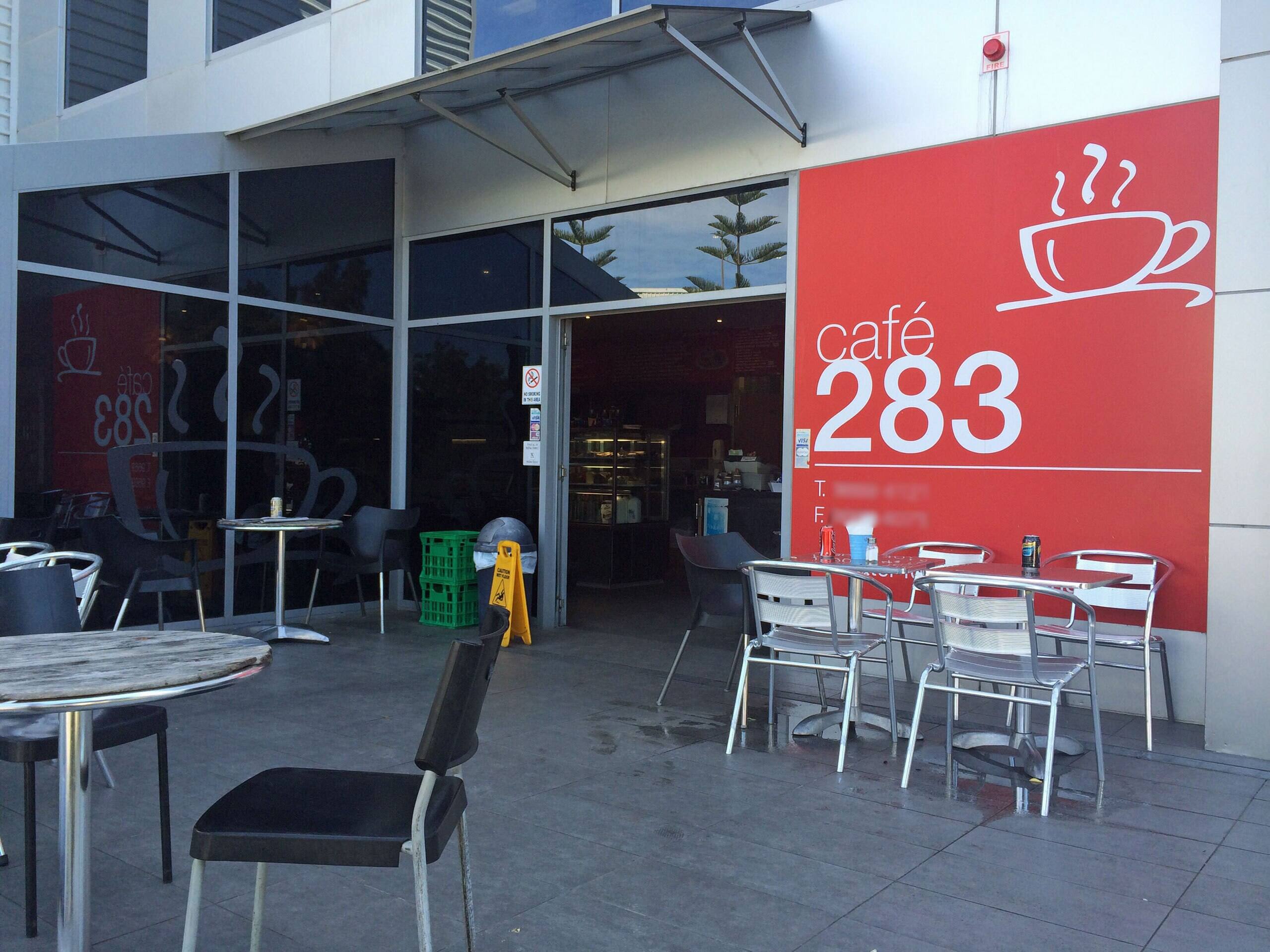 Menu of Cafe 283, Mascot, Sydney