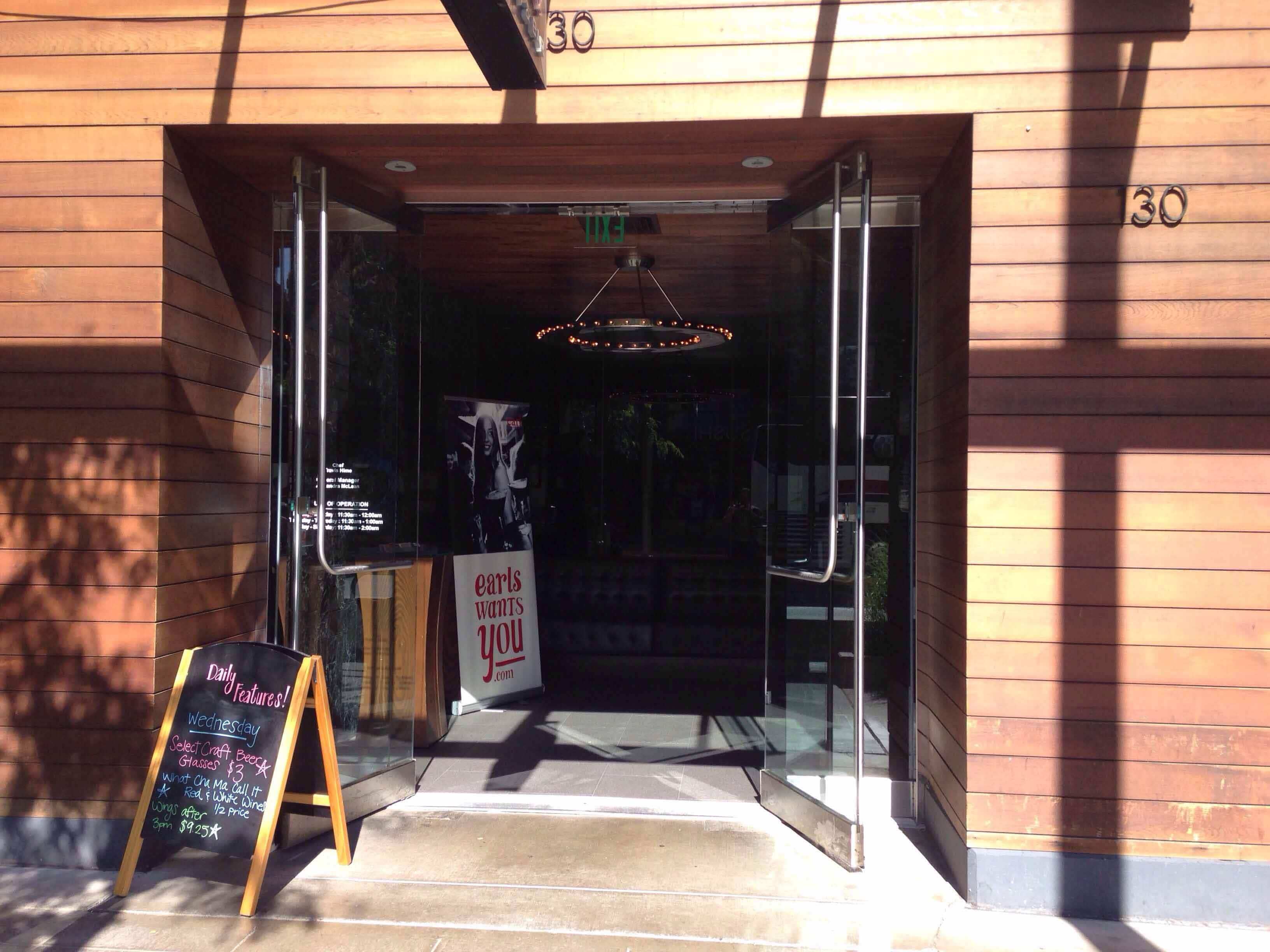 Menu of Earls, Bellevue, Bellevue