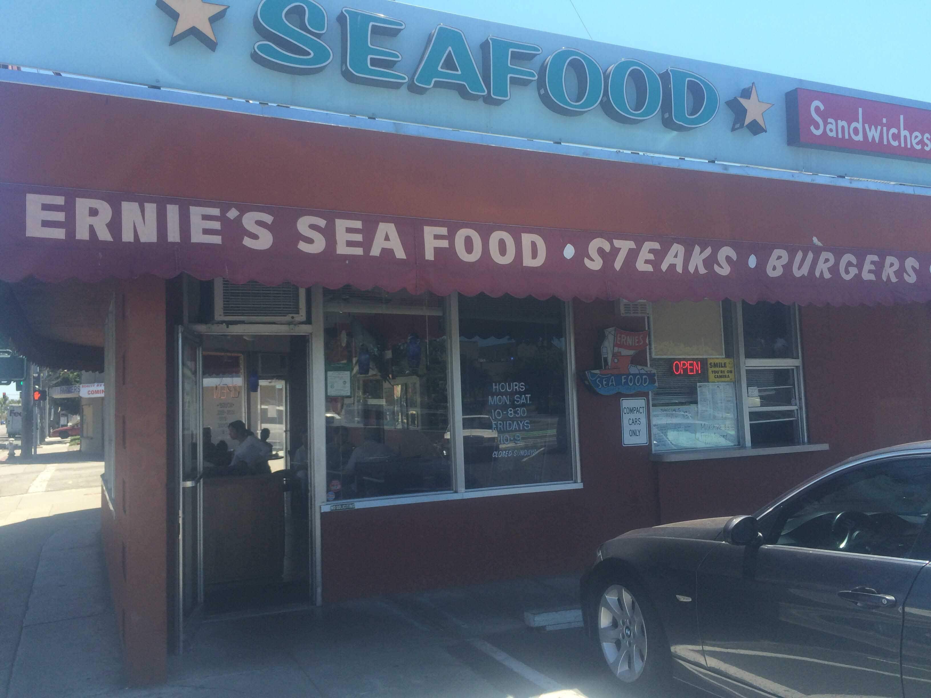 Menu of Ernie's Sea Food, San Leandro, San Leandro