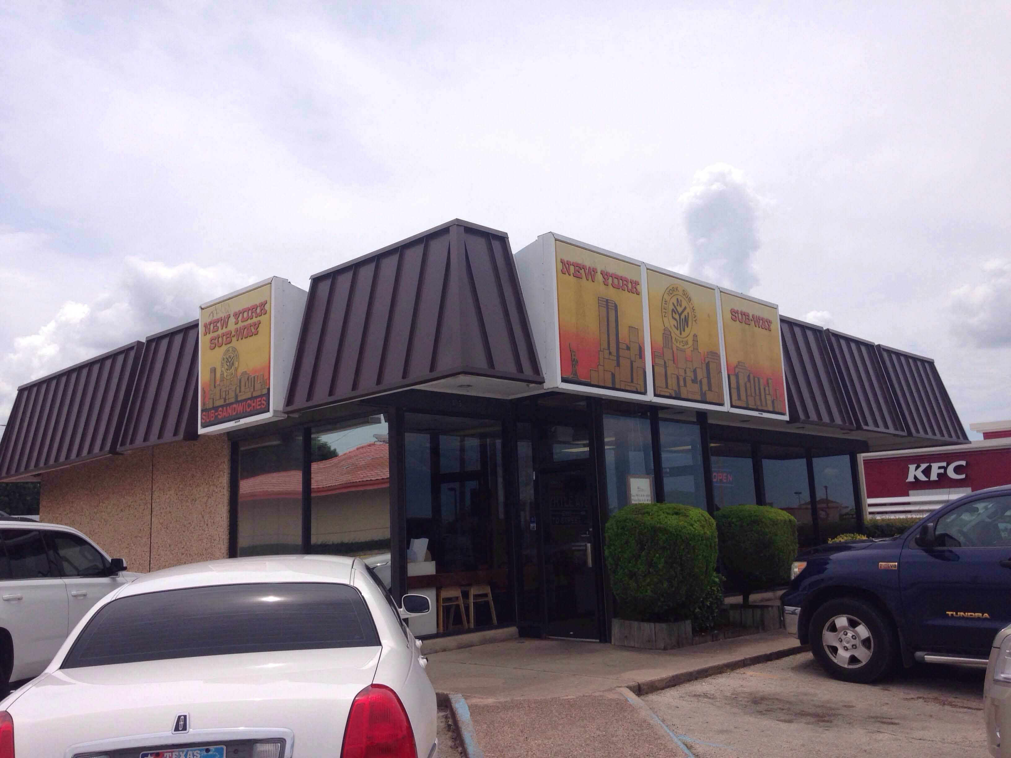 Menu of New York SubWay, Denton, Denton