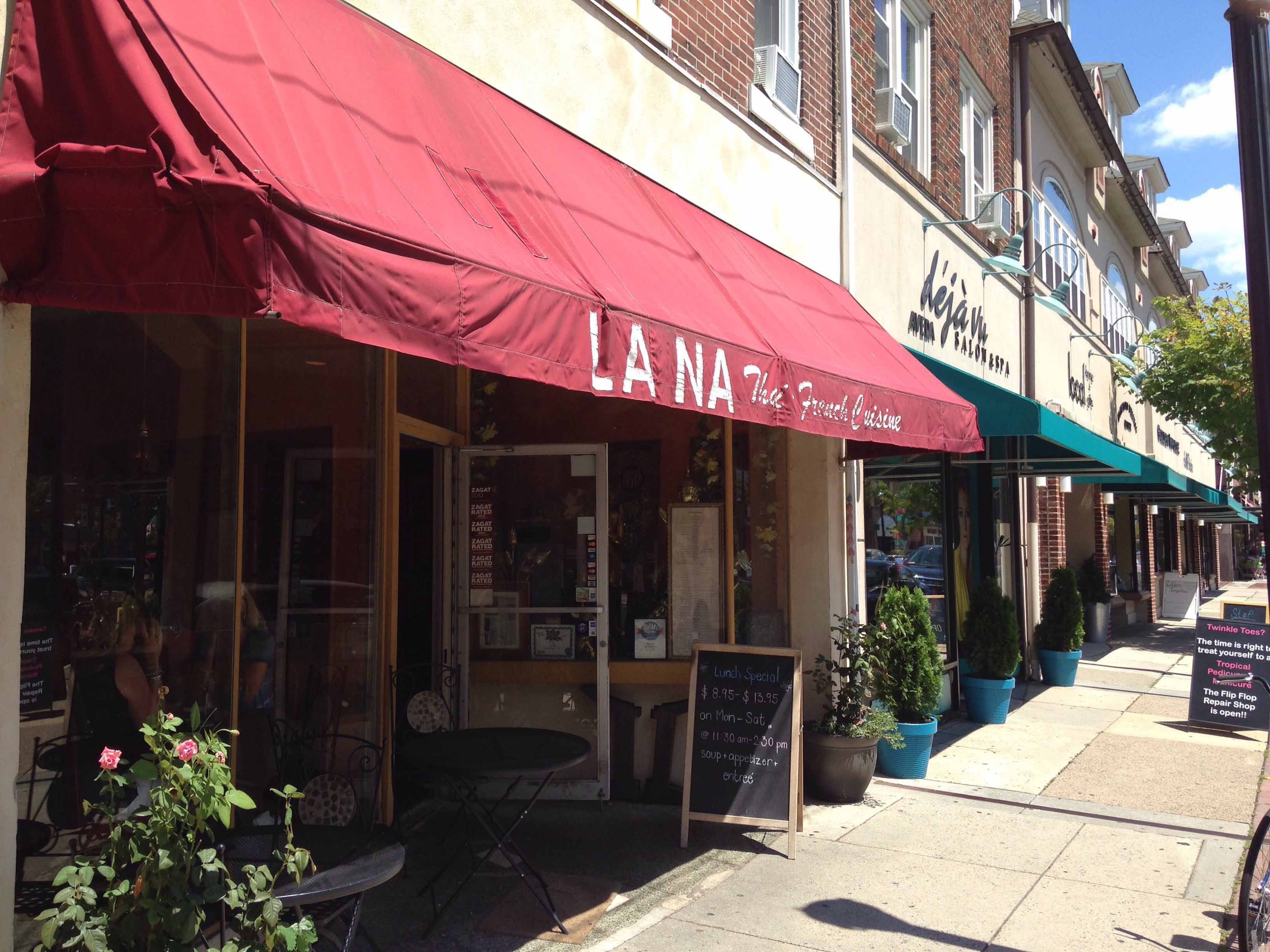 Menu of La Na, Media, Delaware County