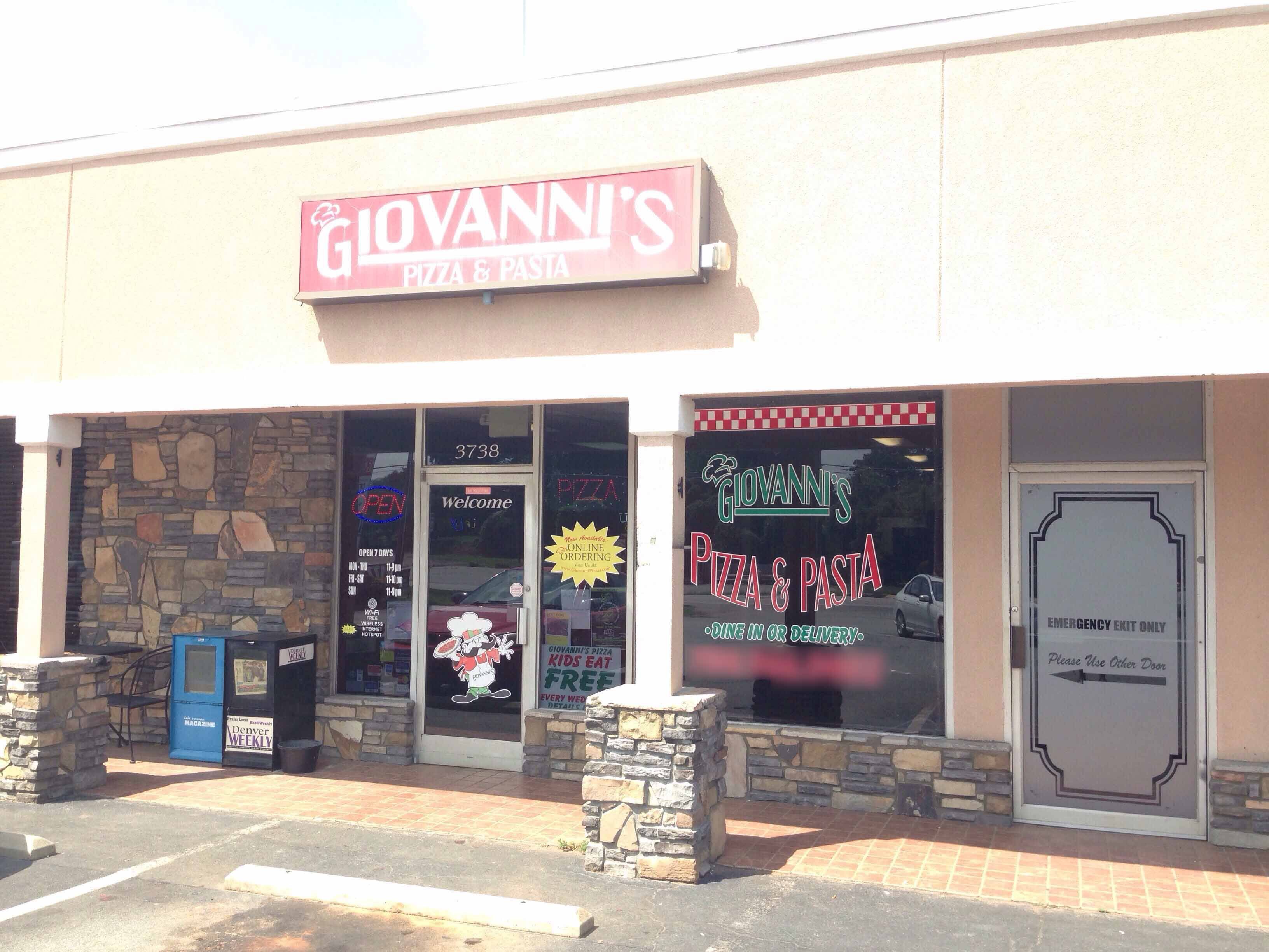 Giovanni's Pizza & Pasta Menu, Menu for Giovanni's Pizza & Pasta