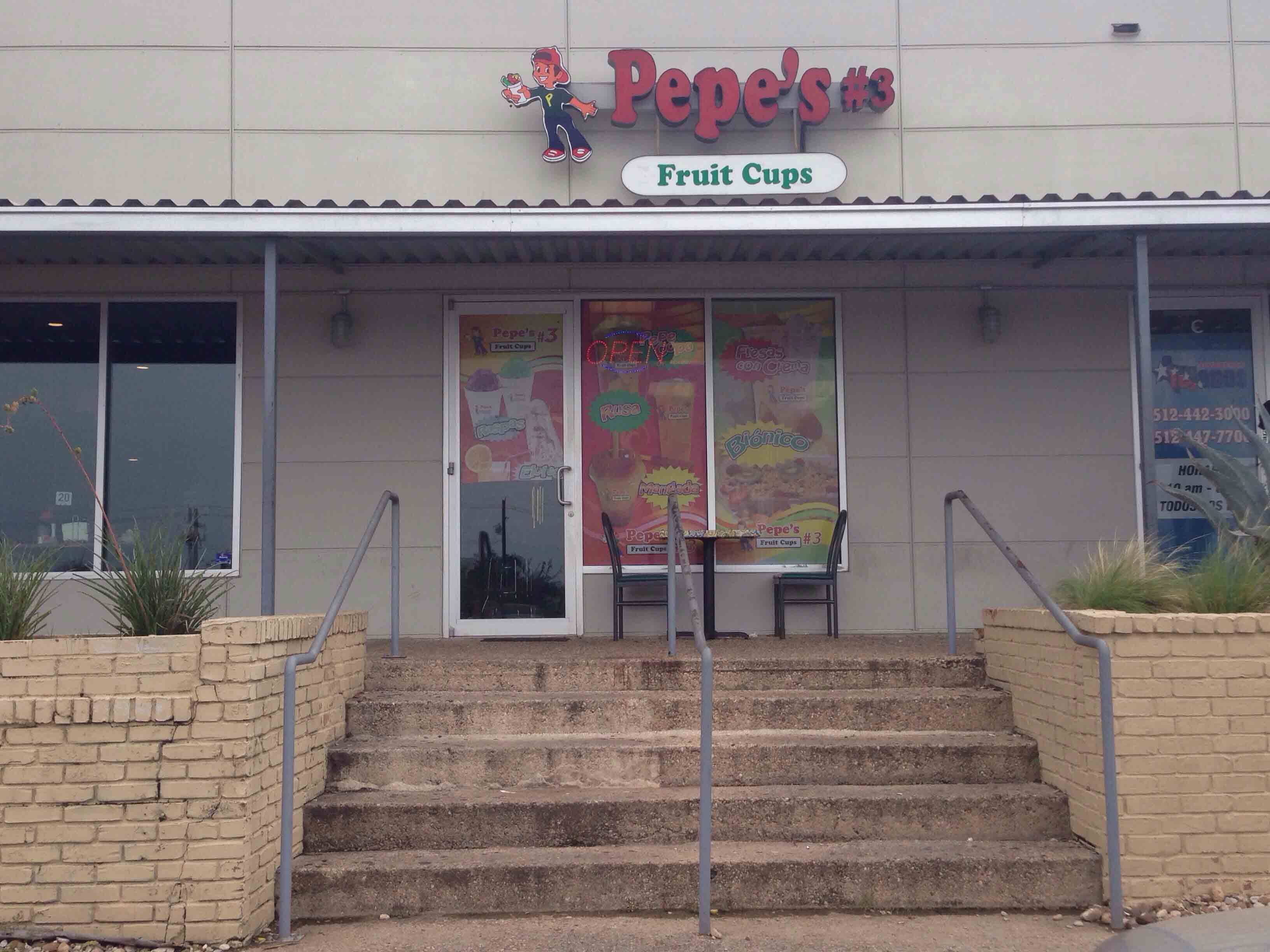 Menu of Pepe's Fruit Cups, East Riverside, Austin