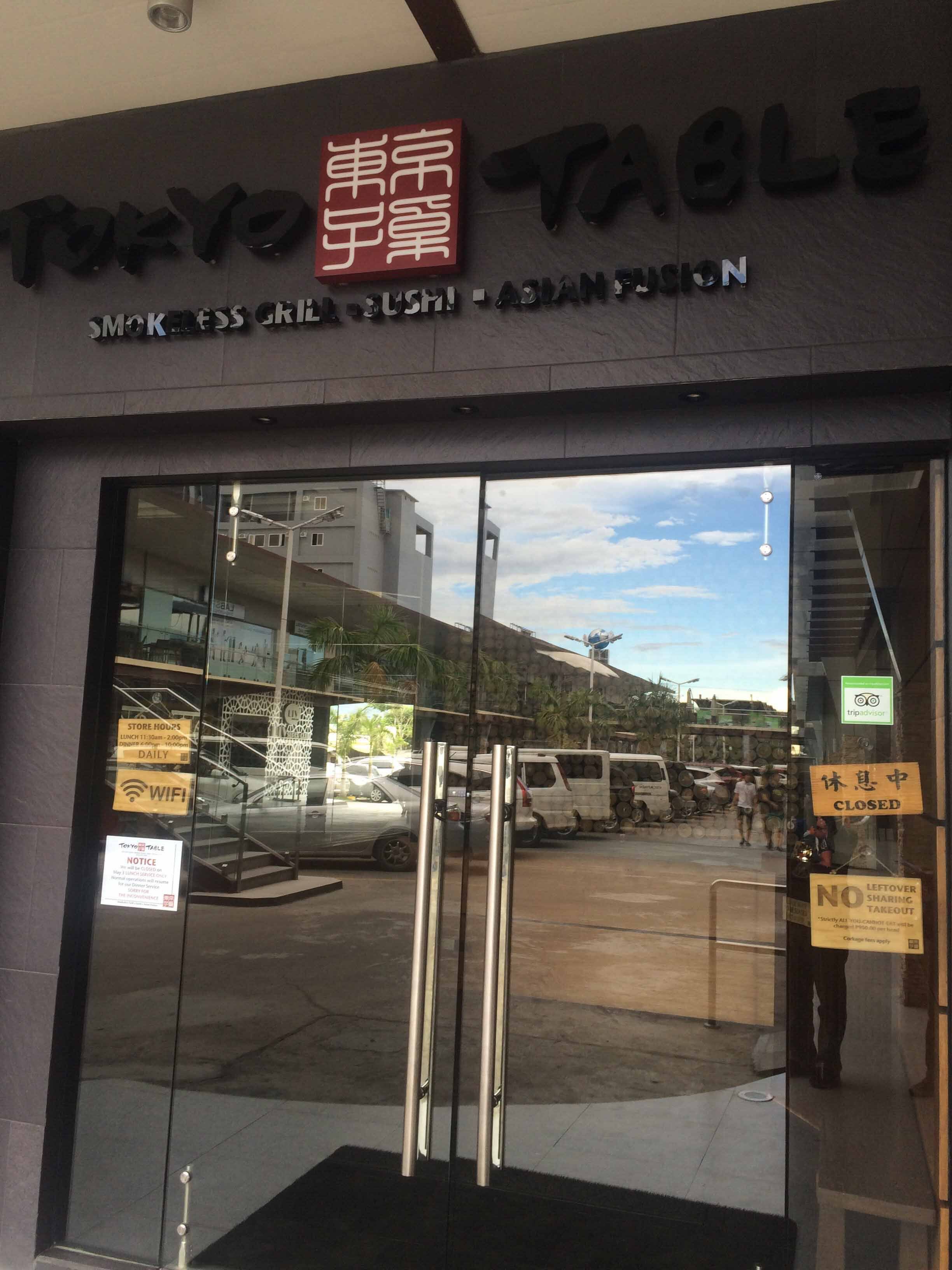 Tokyo Table Menu, Menu for Tokyo Table, Tipolo, Mandaue City