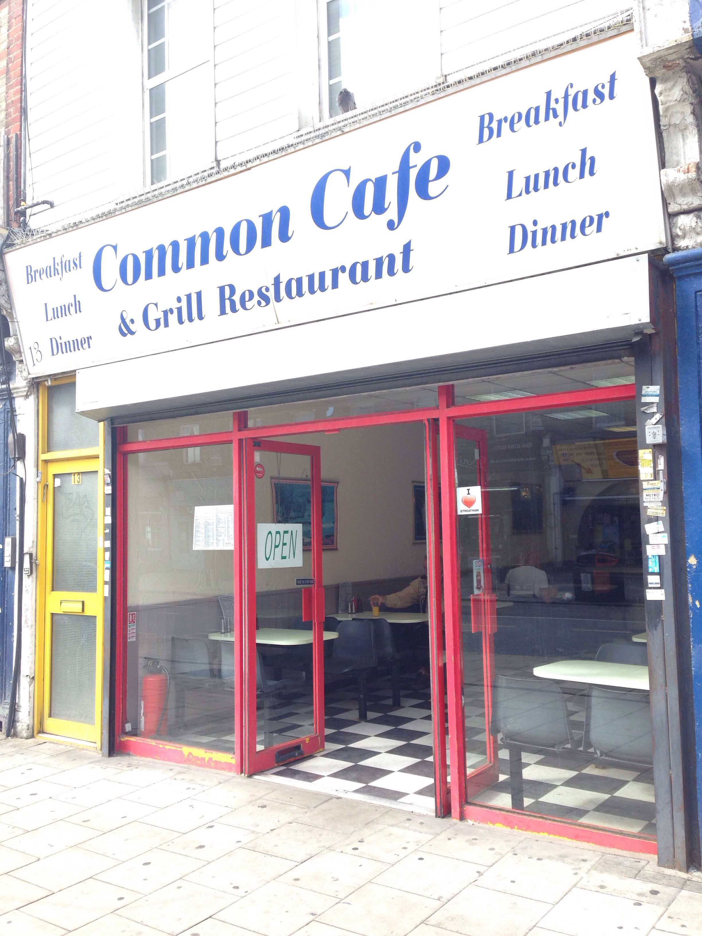 Menu of Common Cafe & Grill Restaurant, Streatham, London