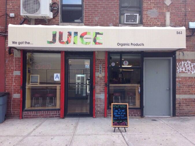 Juice Menu, Menu for Juice, BedfordStuyvesant, New York City