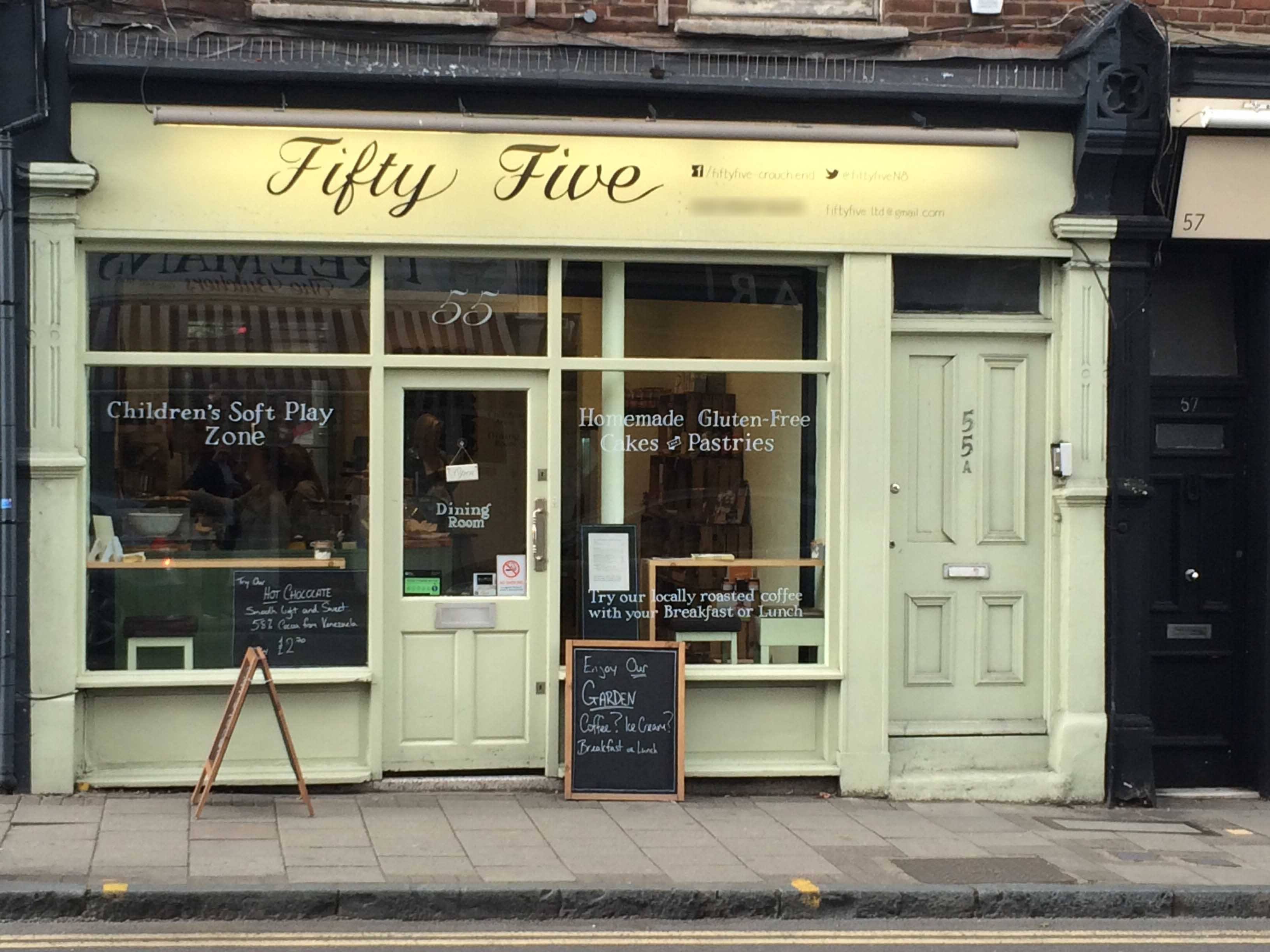 Menu of Fifty Five, Crouch End, London