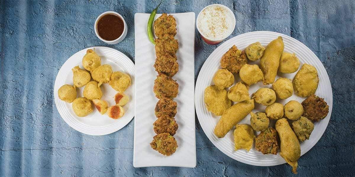 street food, street food Ahmedabad, Gujarati street food, street snacks, local food, chaat, fafda jalebi, khakhra, dabeli, pav bhaji - Mayur Bhajiya - img1