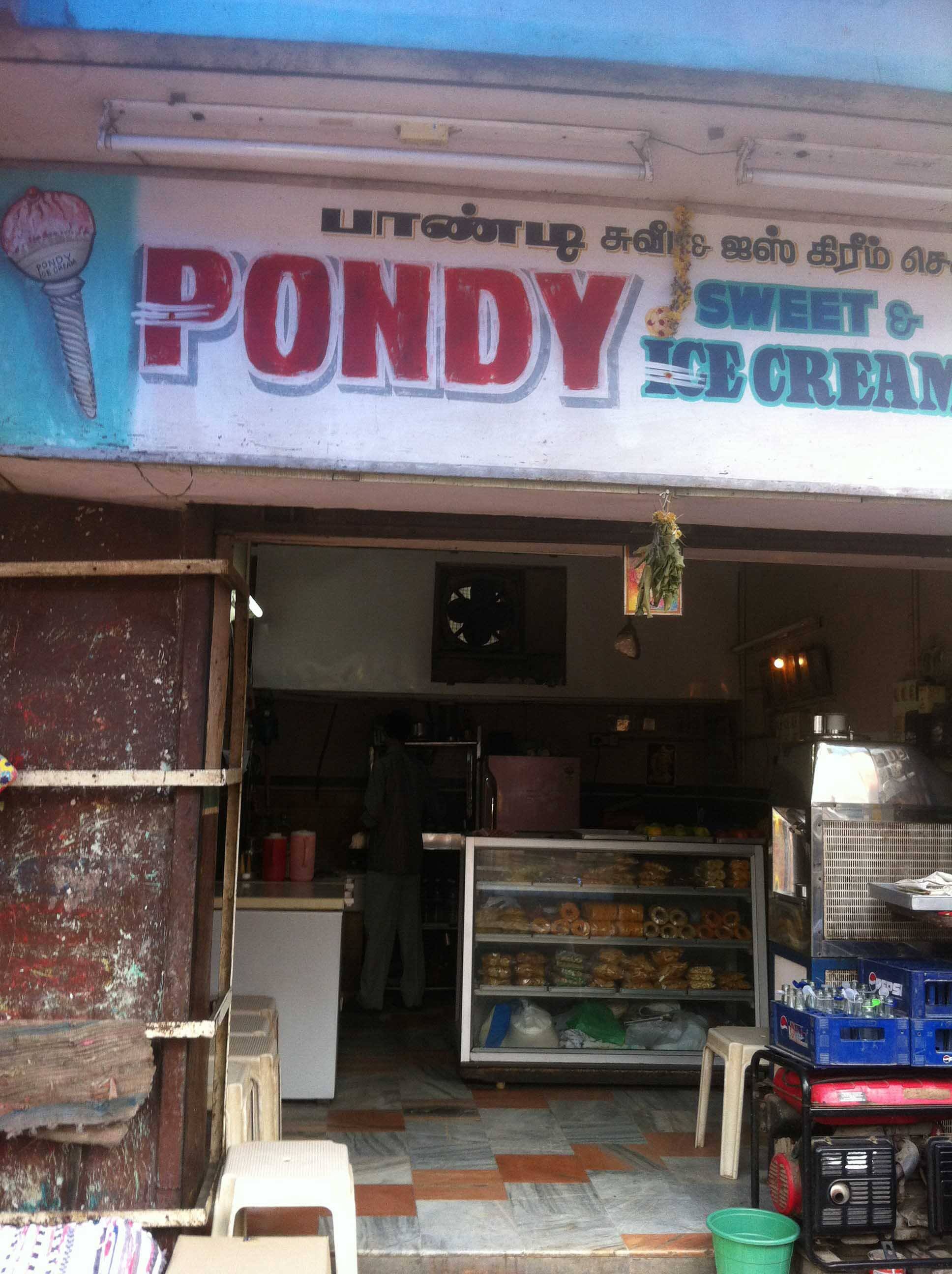 Menu of Pondy Ice Cream Center, Heritage Town, Puducherry