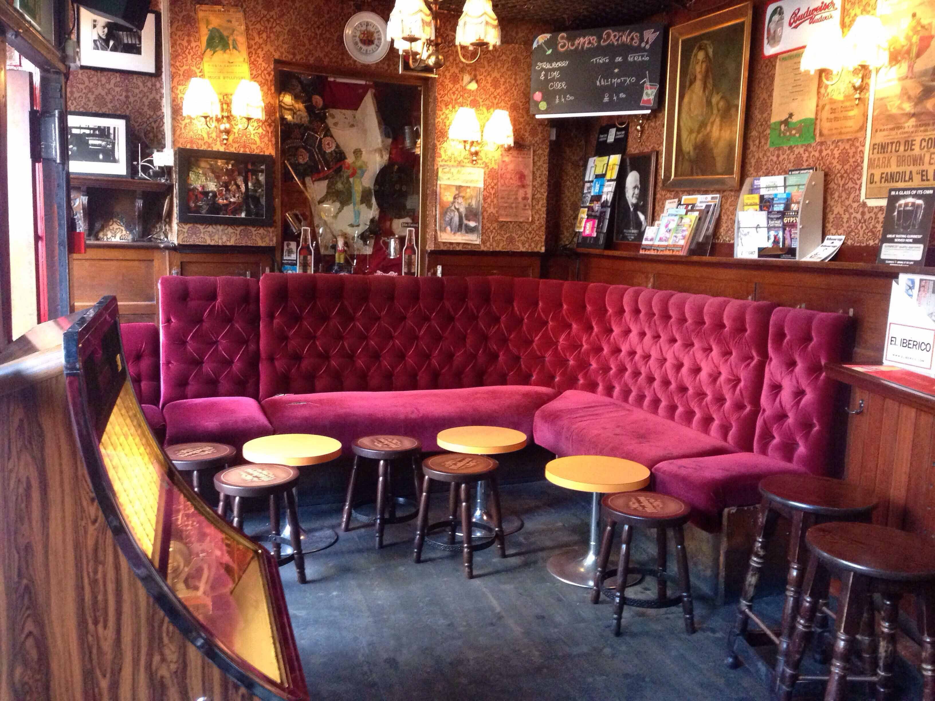 Menu of Bradley's Spanish Bar, Hanway Street, Oxford Street, London