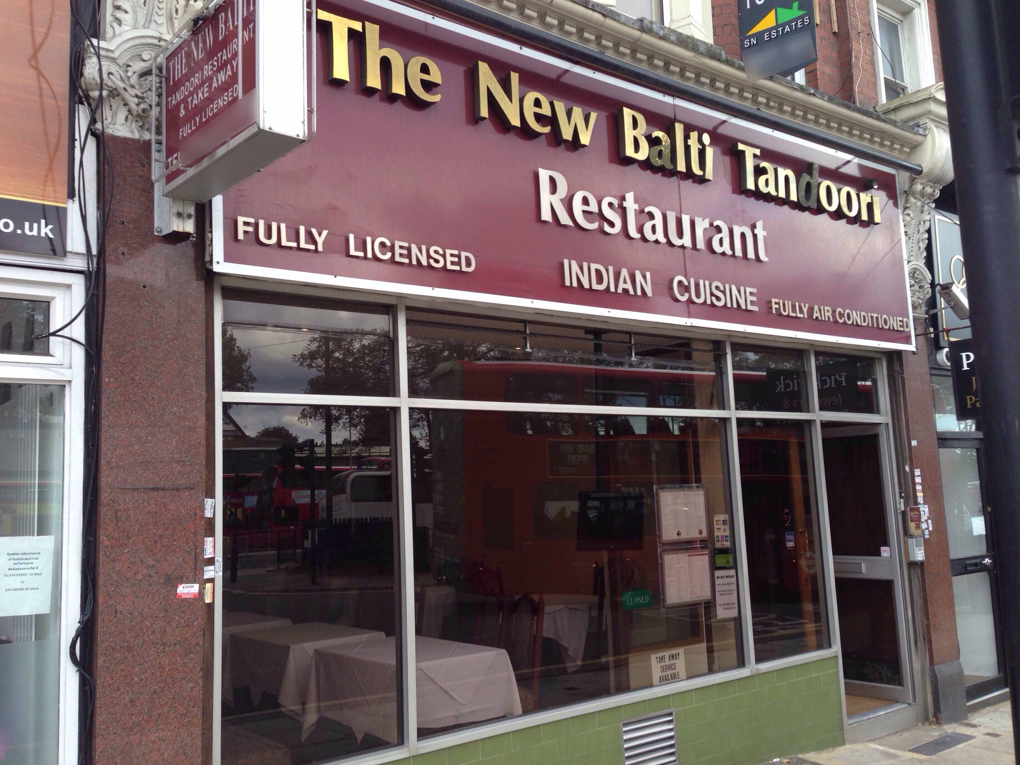 New Balti Tandoori Menu, Menu for New Balti Tandoori, Golders Green, London