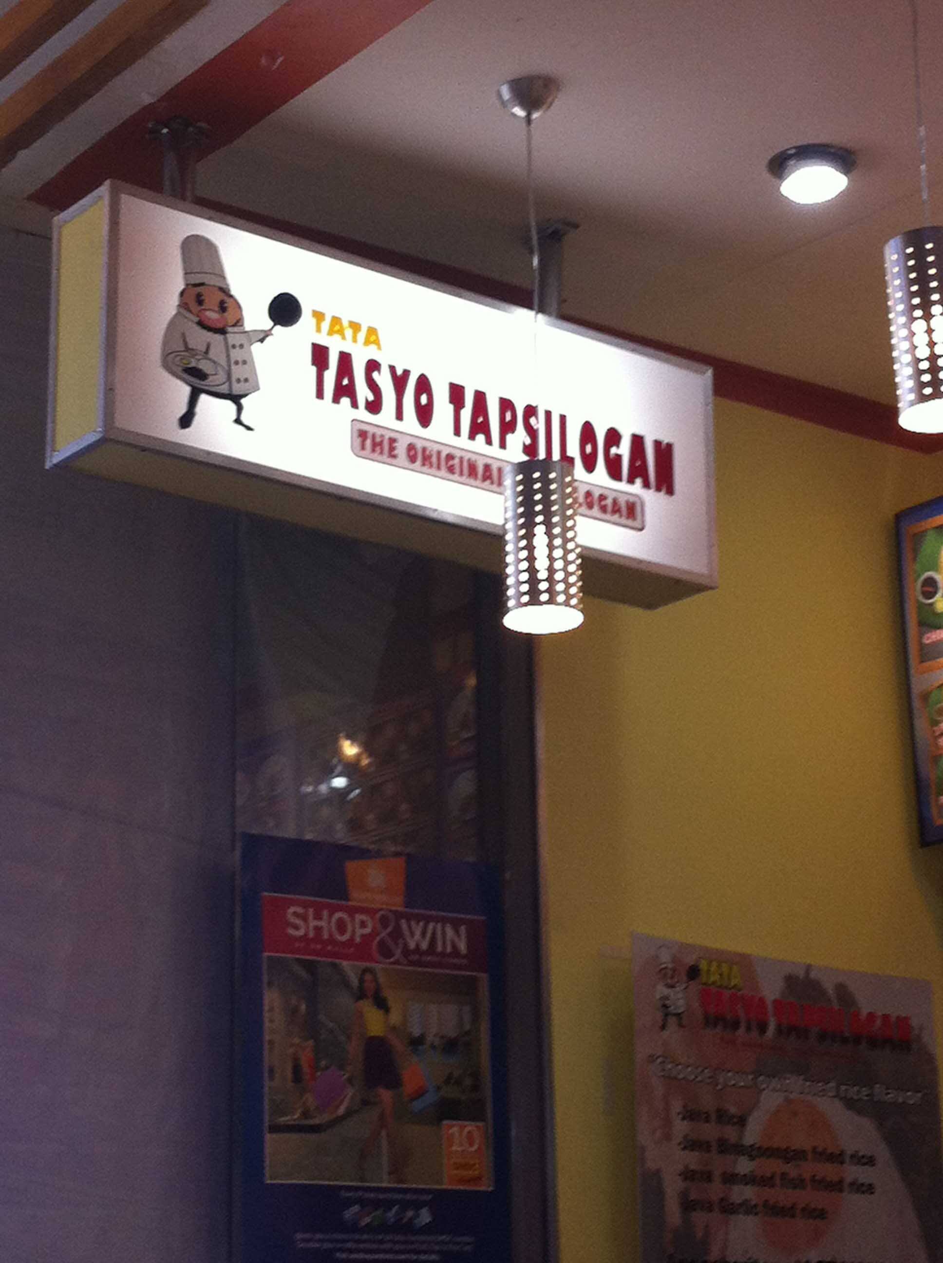 Menu of Tata Tasyo Tapsilogan, Novaliches, Quezon City