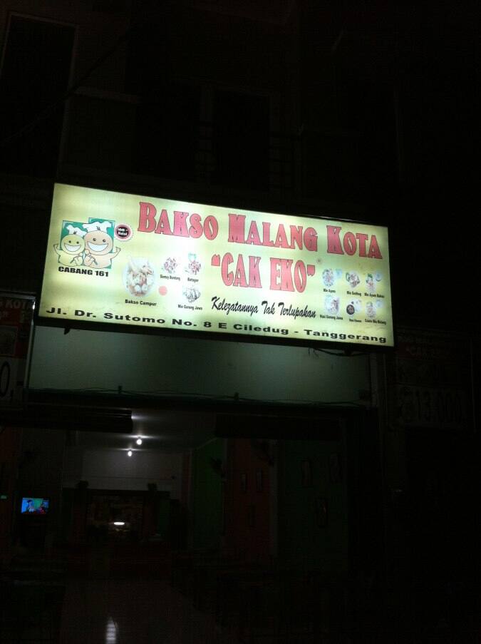 Alamat dari Bakso Malang Kota Cak Eko, Ciledug  Bakso 
