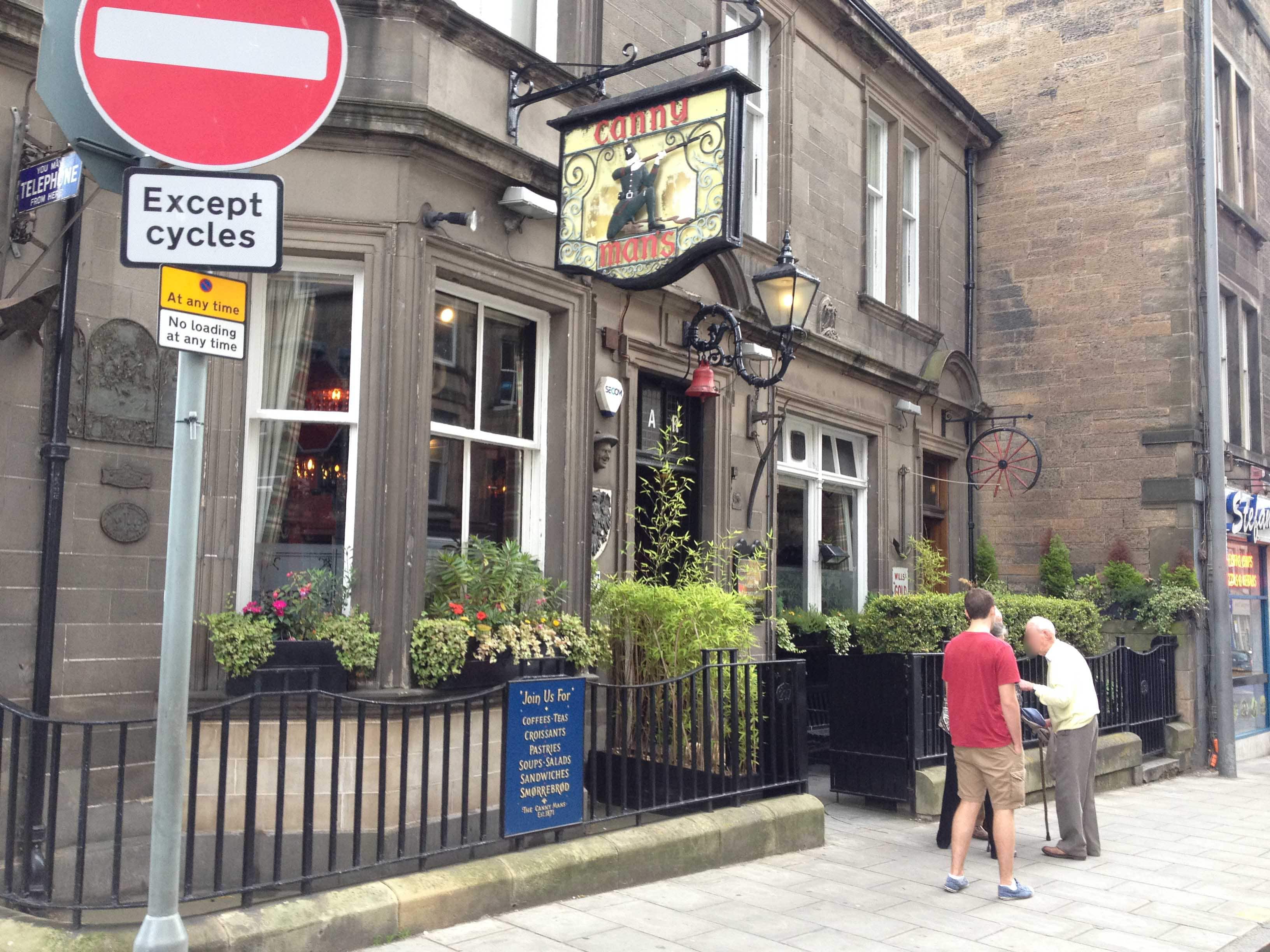 Canny Man's Menu, Menu for Canny Man's, Morningside, Edinburgh